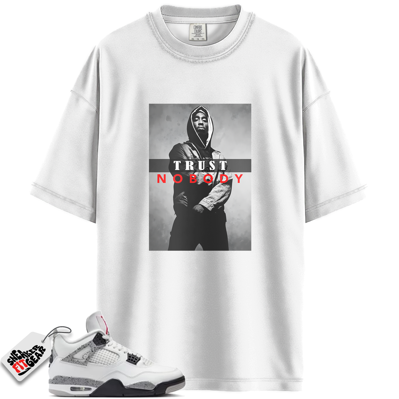 Jordan 4 Retro White Cement (2025) Match Shirts, Trust No Body Shirt To Match Jordan 4 Retro White Cement (2025)