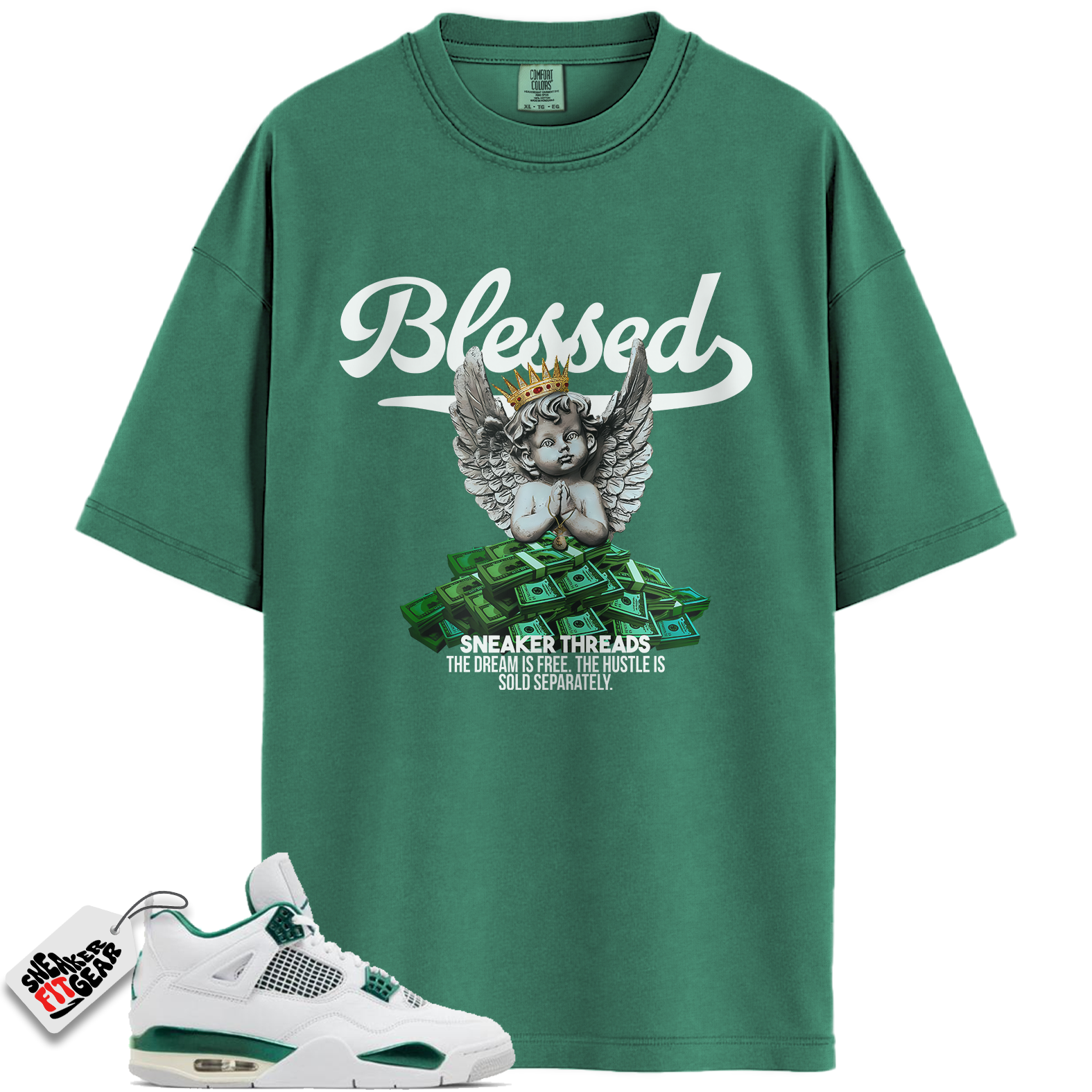 Jordan 4 Retro Oxidized Green Match Shirts, Angel Shirt To Match Jordan 4 Retro Oxidized Green