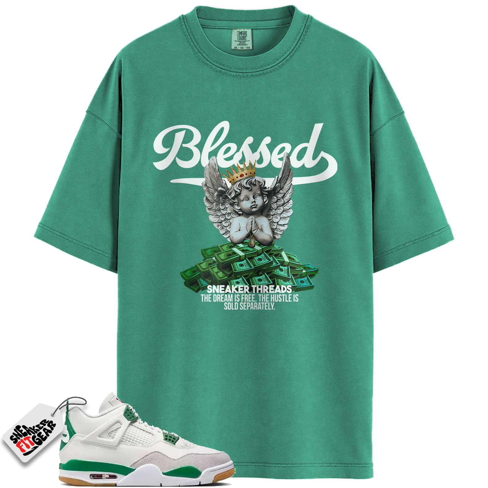 Jordan 4 Retro SB Pine Green Match Shirts, Angel Shirt To Match Jordan 4 Retro SB Pine Green
