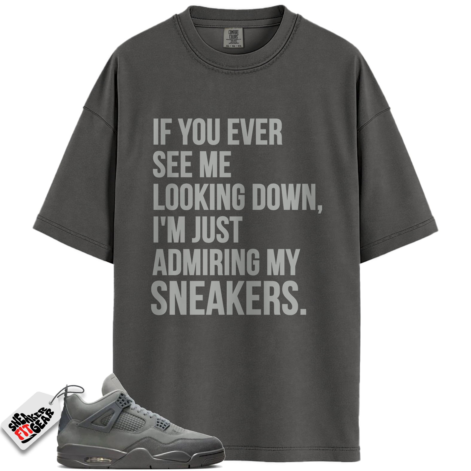 Jordan 4 Retro SE Paris Olympics Wet Cement Match Shirts, Admiring My Sneakers Shirt To Match Jordan 4 Retro SE Paris Olympics Wet Cement