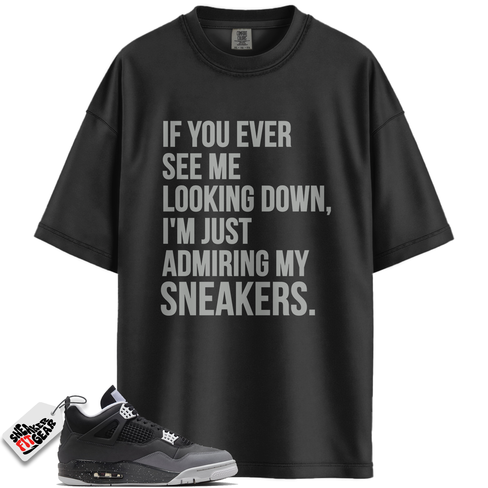 Jordan 4 Retro Fear (2024) Match Shirts, Admiring My Sneakers Shirt To Match Jordan 4 Retro Fear (2024)