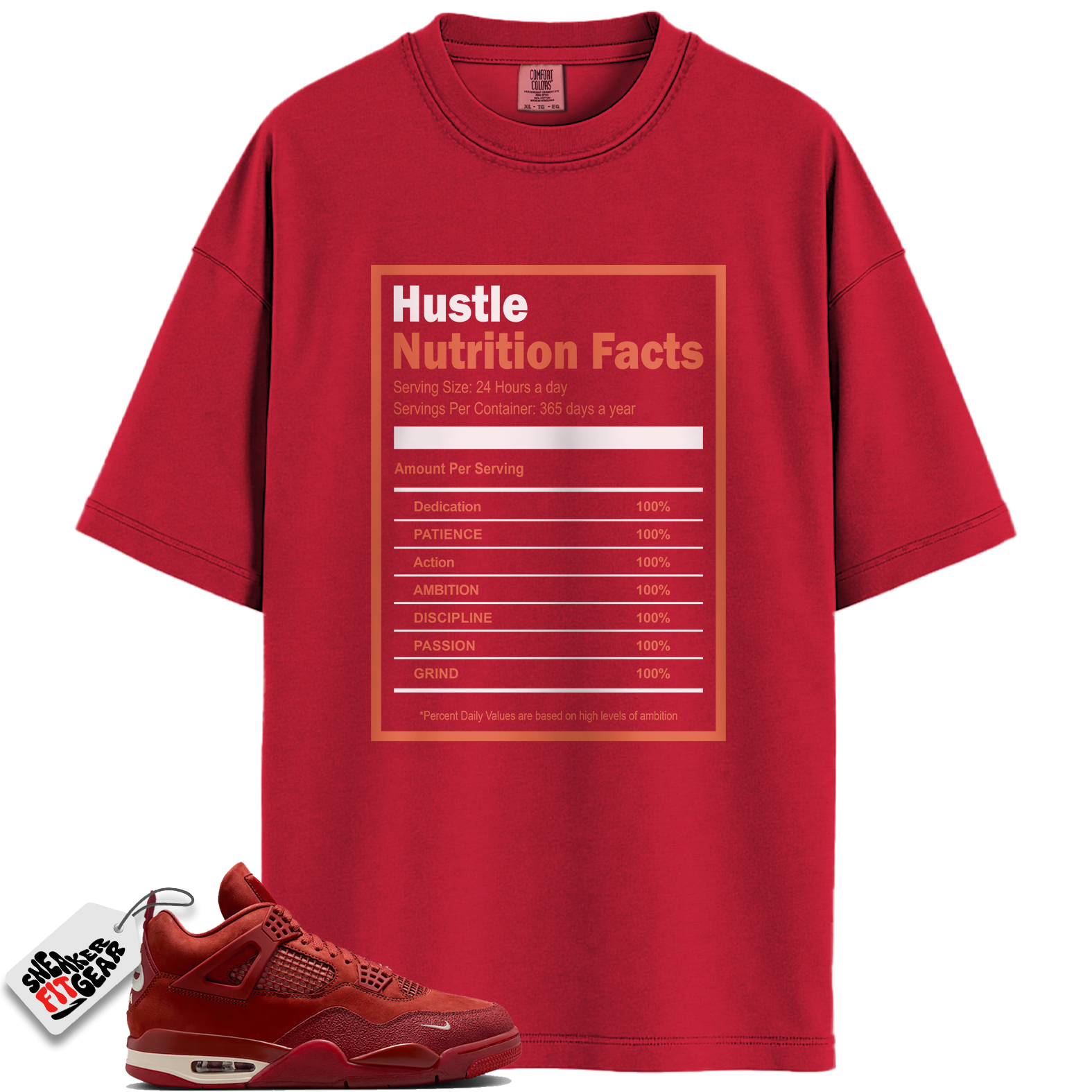 Jordan 4 Retro OG SP Nigel Sylvester Brick by Brick Match Shirts, Hustle Facts Shirt To Match Jordan 4 Retro OG SP Nigel Sylvester Brick by Brick Main image