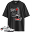 Jordan 4 Retro White Cement (2025) Match Shirts, The 4s Red-Sneaker Black T-Shirt To Match Jordan 4 Retro White Cement (2025)
