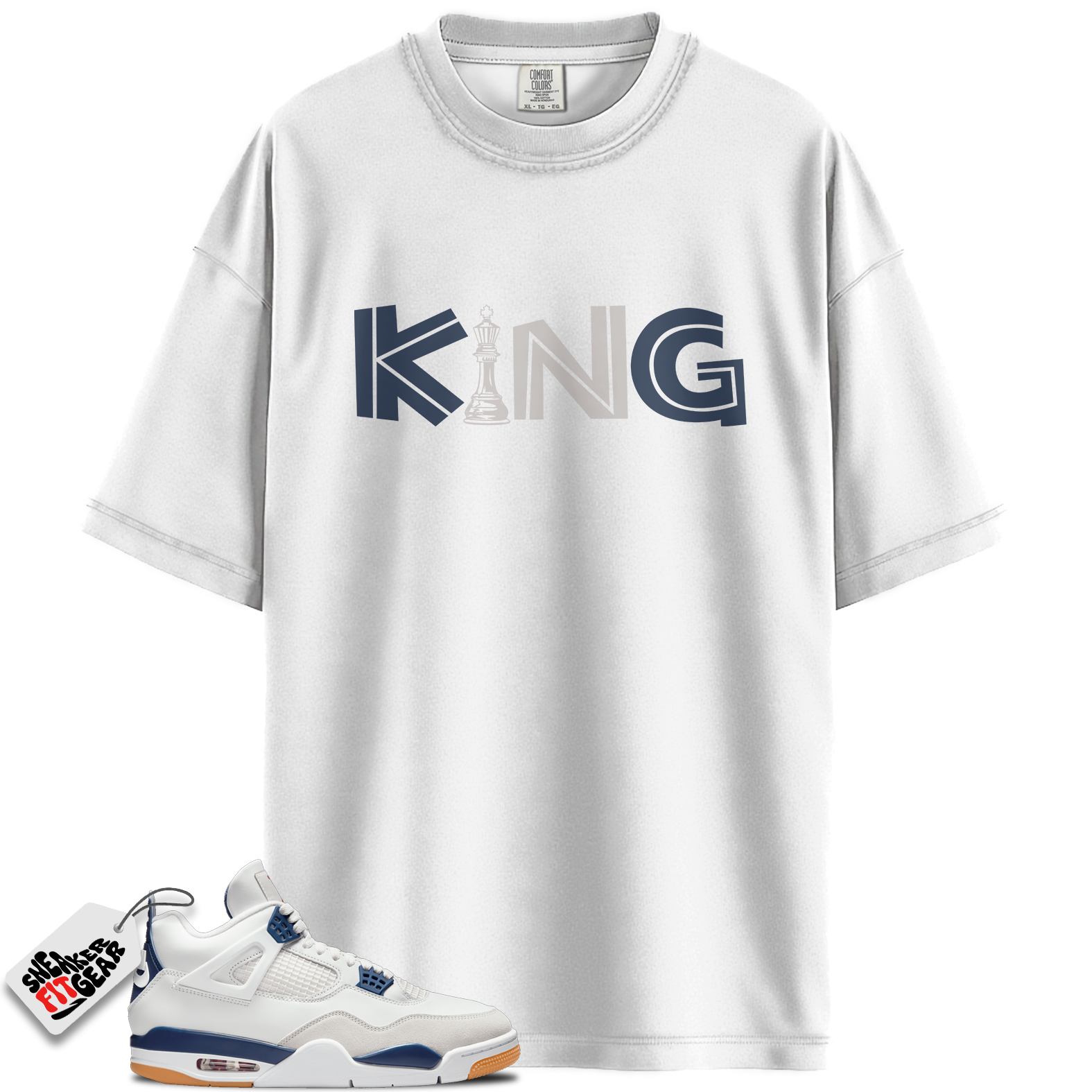 Jordan 4 Retro SB Navy Match Shirts, KING To Match Jordan 4 Retro SB Navy