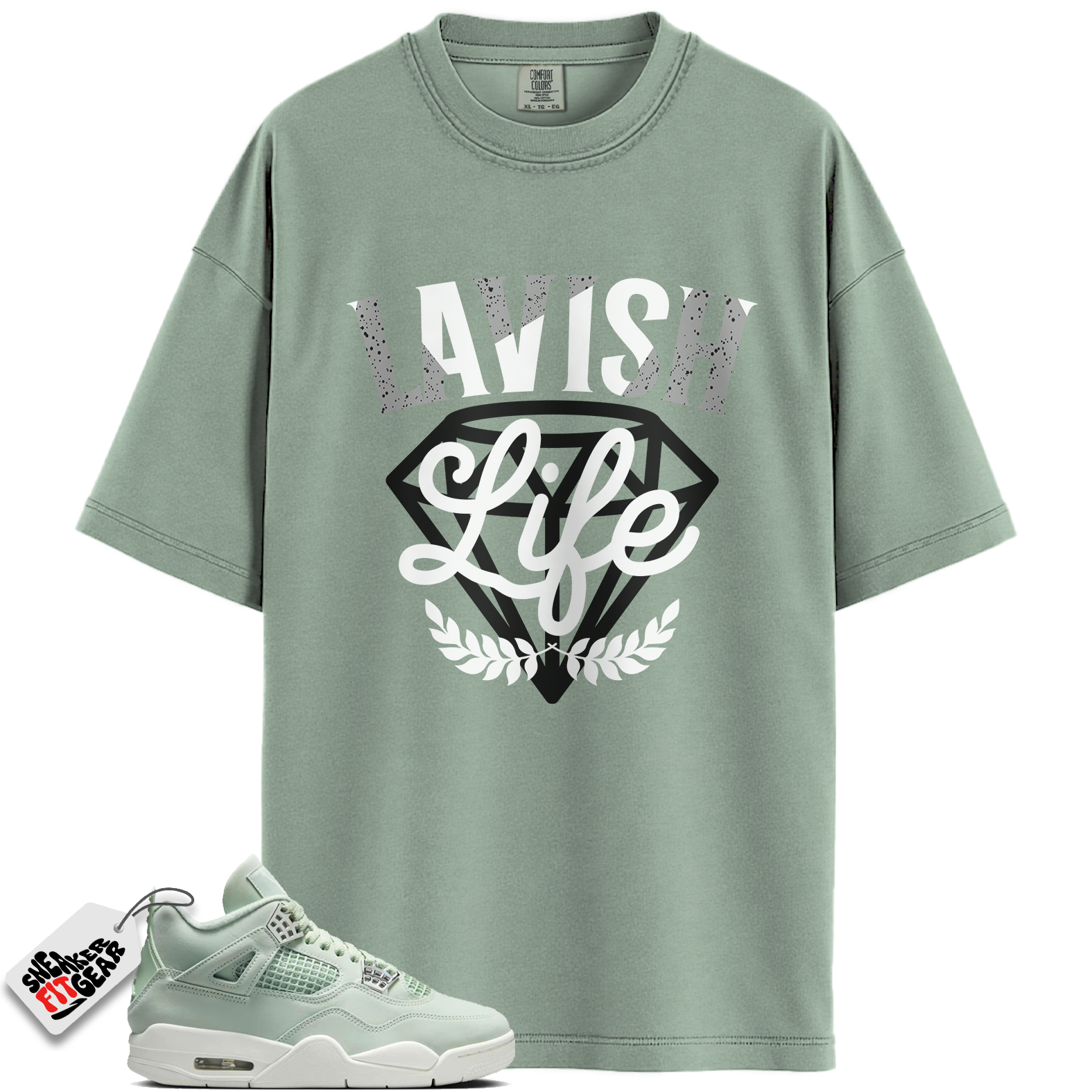 Women's Jordan 4 Retro Seafoam Sail Match Shirts, Lavish Sneaker Shirt To Match Women's Jordan 4 Retro Seafoam Sail