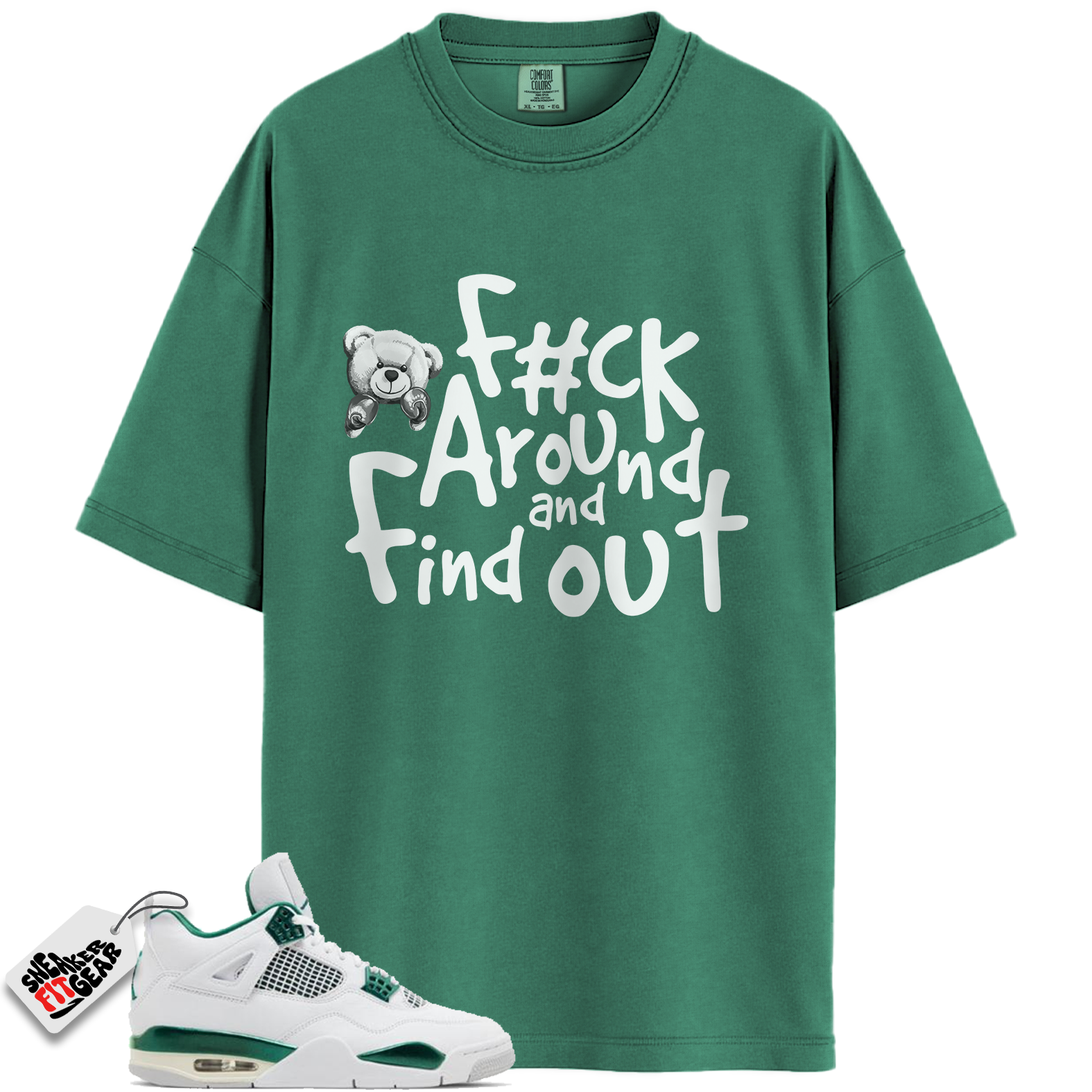 Jordan 4 Retro Oxidized Green Match Shirts, FCK To Match Jordan 4 Retro Oxidized Green