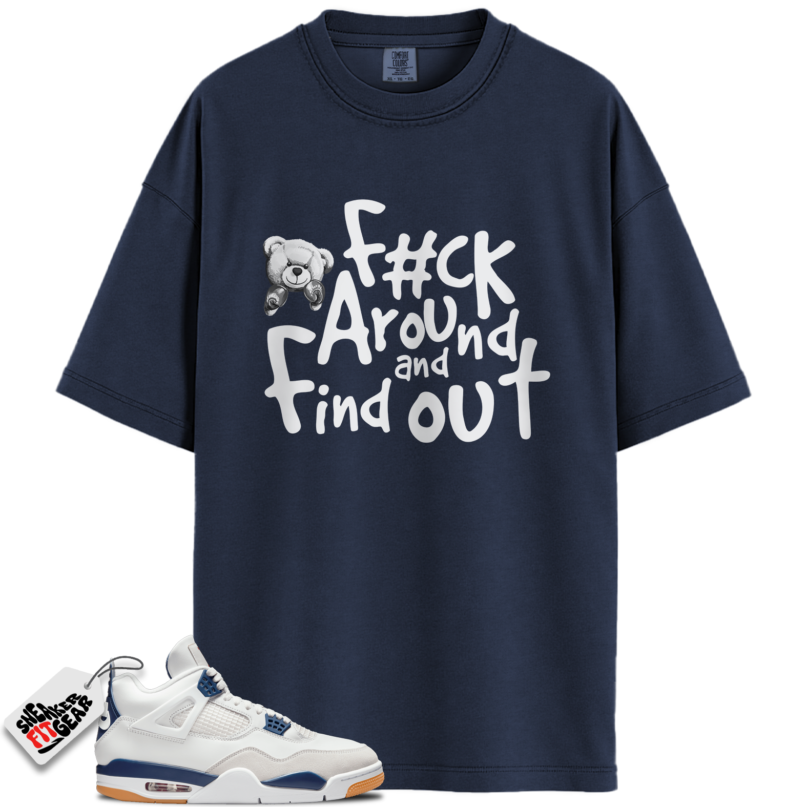 Jordan 4 Retro SB Navy Match Shirts, FCK To Match Jordan 4 Retro SB Navy