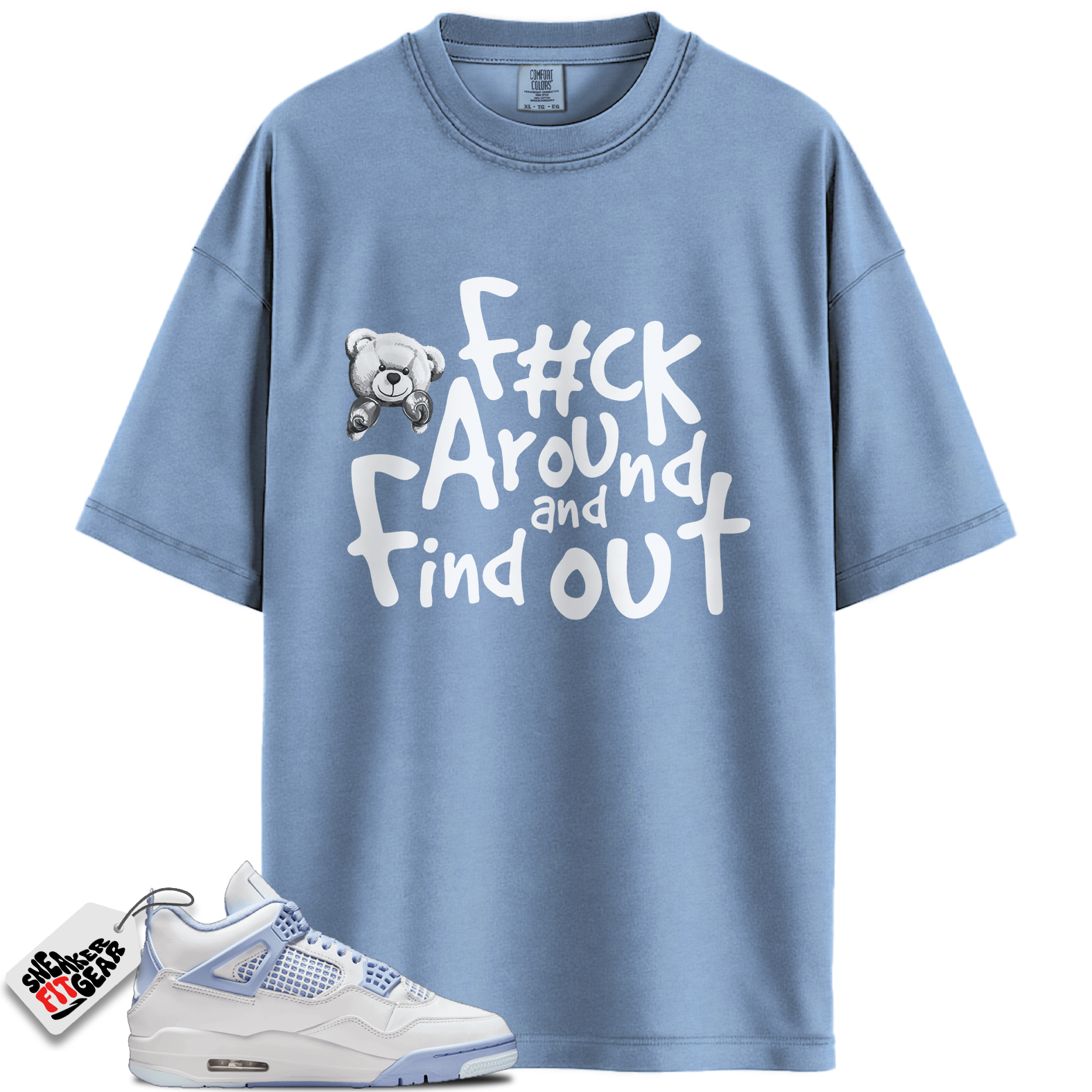 Women's Jordan 4 Retro Forget Me Not Match Shirts, FCK To Match Women's Jordan 4 Retro Forget Me Not