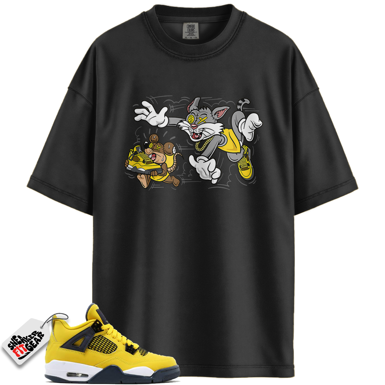 Jordan 4 Retro Lightning Match Shirts, Tees Yellow Finessed To Match Jordan 4 Retro Lightning