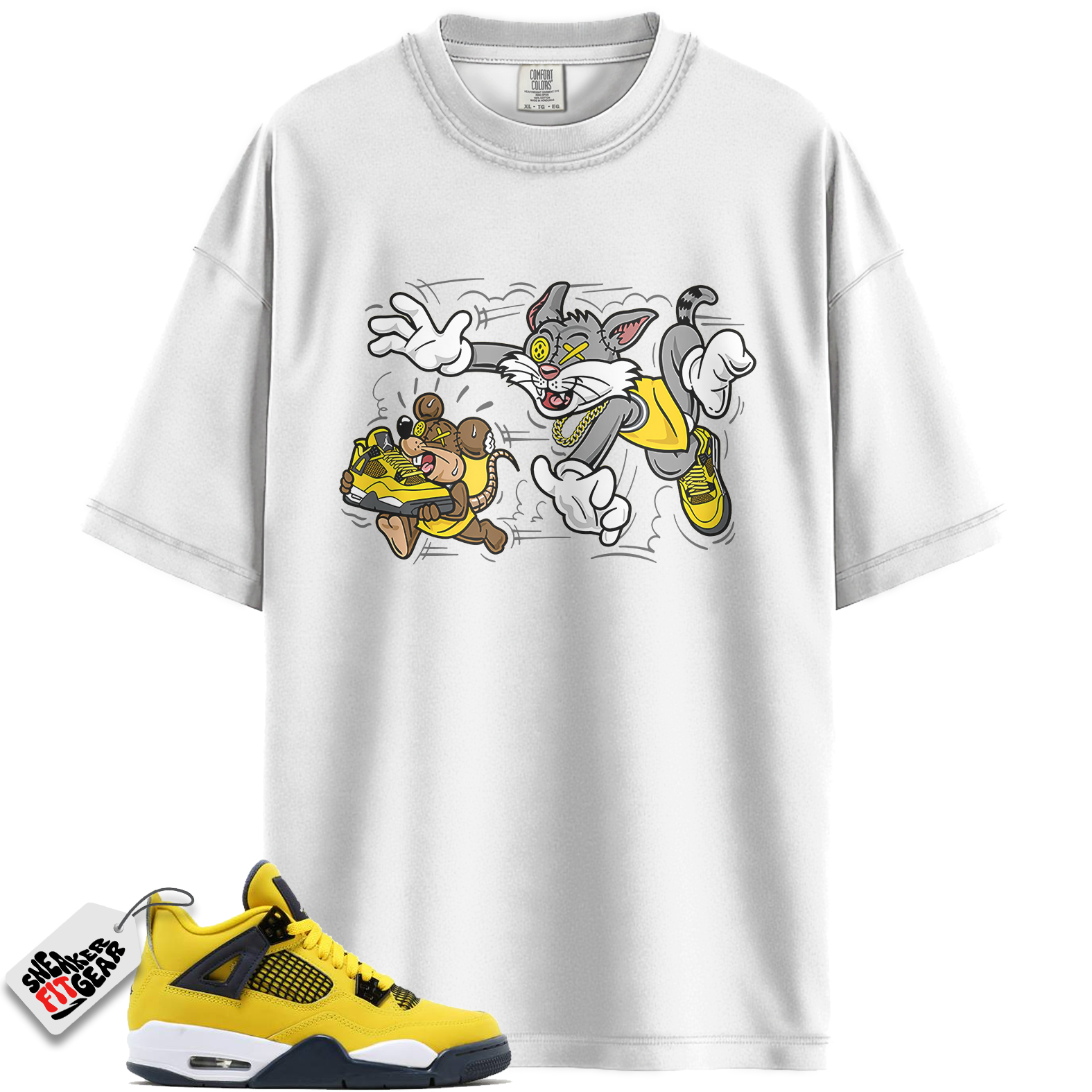 Jordan 4 Retro Lightning Match Shirts, Tees Yellow Finessed To Match Jordan 4 Retro Lightning Main image