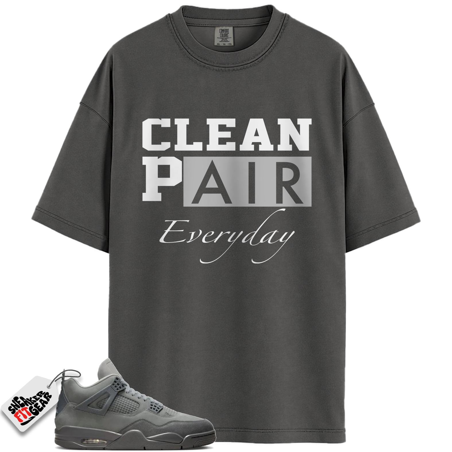 Jordan 4 Retro SE Paris Olympics Wet Cement Match Shirts, Clean Pair Sneaker Tees To Match Jordan 4 Retro SE Paris Olympics Wet Cement