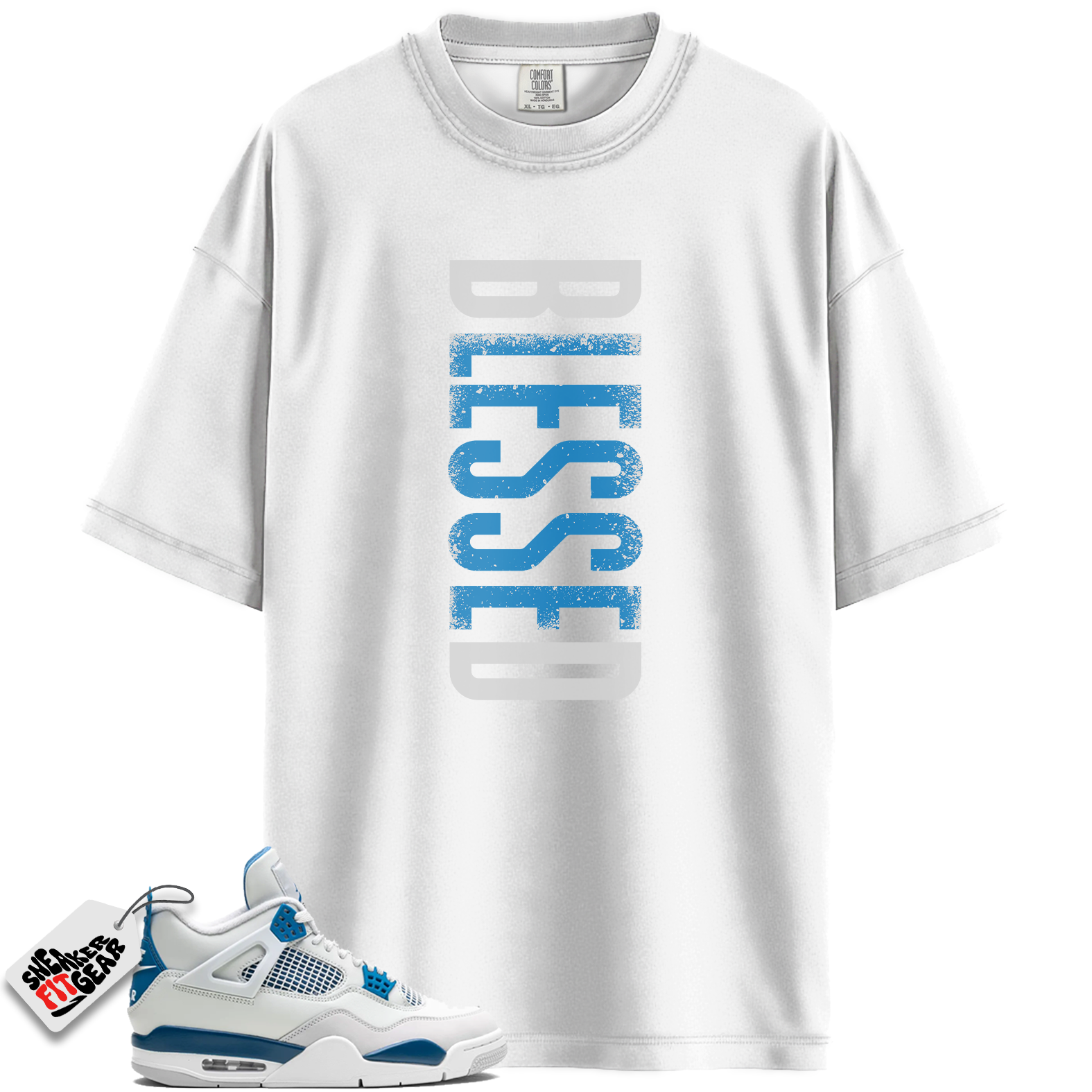 Jordan 4 Retro Military Blue Match Shirts, VERTBLS To Match Jordan 4 Retro Military Blue