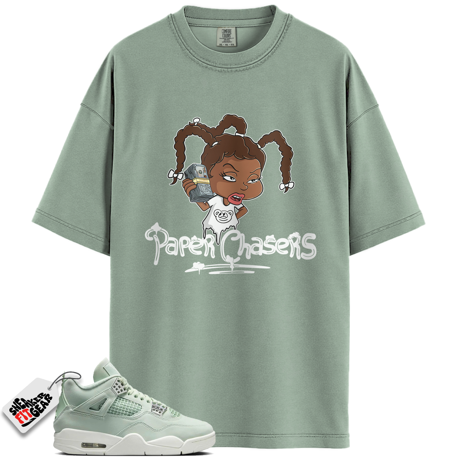 Women's Jordan 4 Retro Seafoam Sail Match Shirts, PC To Match Women's Jordan 4 Retro Seafoam Sail Main image