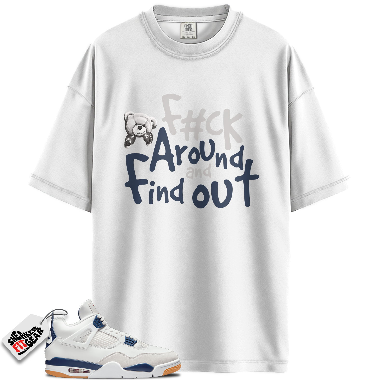 Jordan 4 Retro SB Navy Match Shirts, FCK To Match Jordan 4 Retro SB Navy