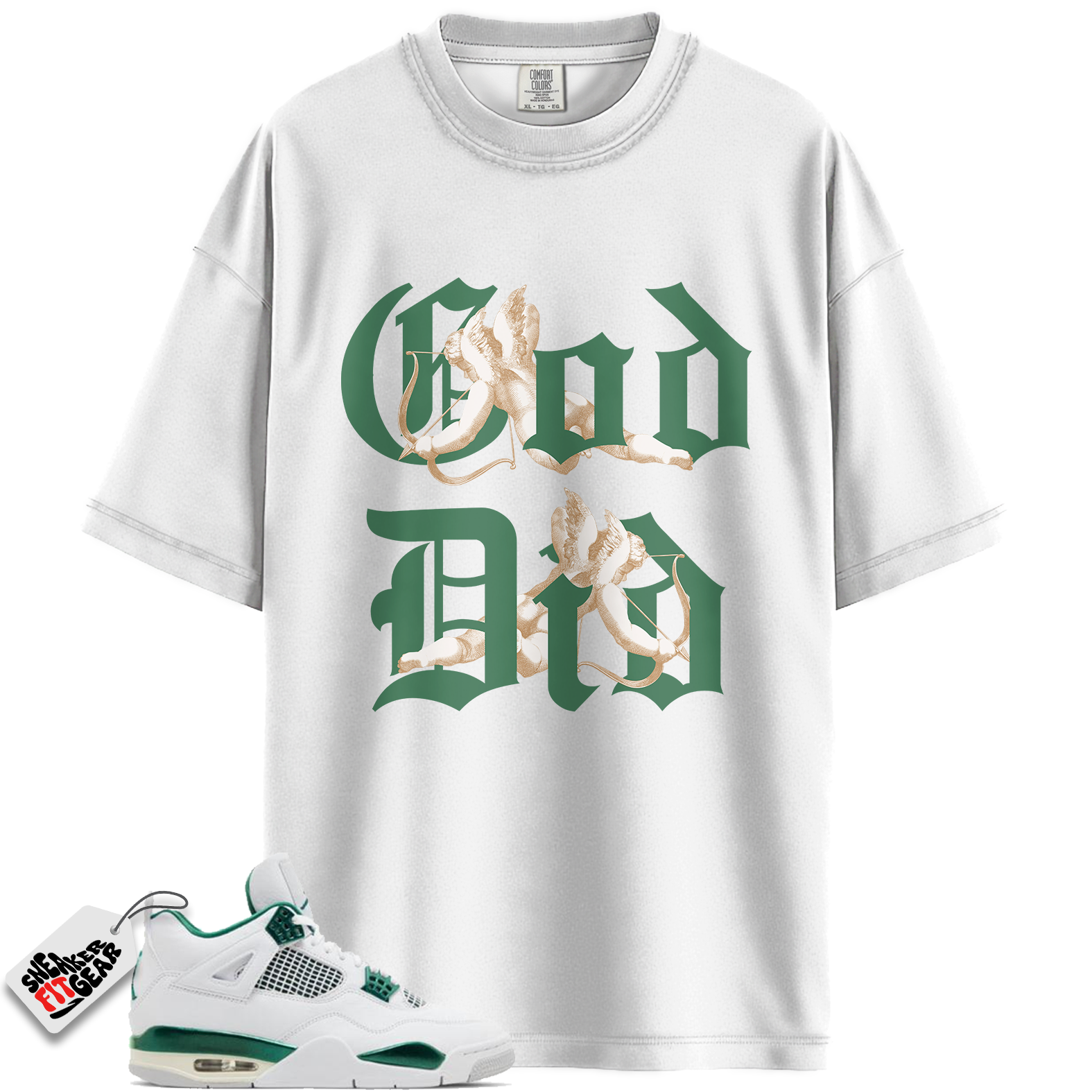 Jordan 4 Retro Oxidized Green Match Shirts, Tees Sail “God Did” To Match Jordan 4 Retro Oxidized Green Main image