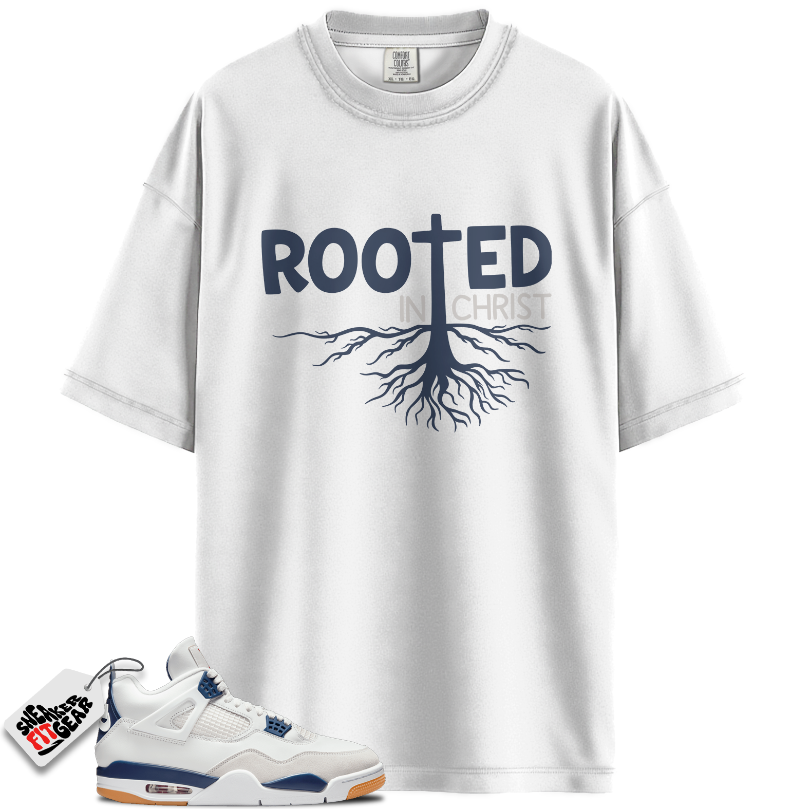 Jordan 4 Retro SB Navy Match Shirts, ROOTED To Match Jordan 4 Retro SB Navy Main image