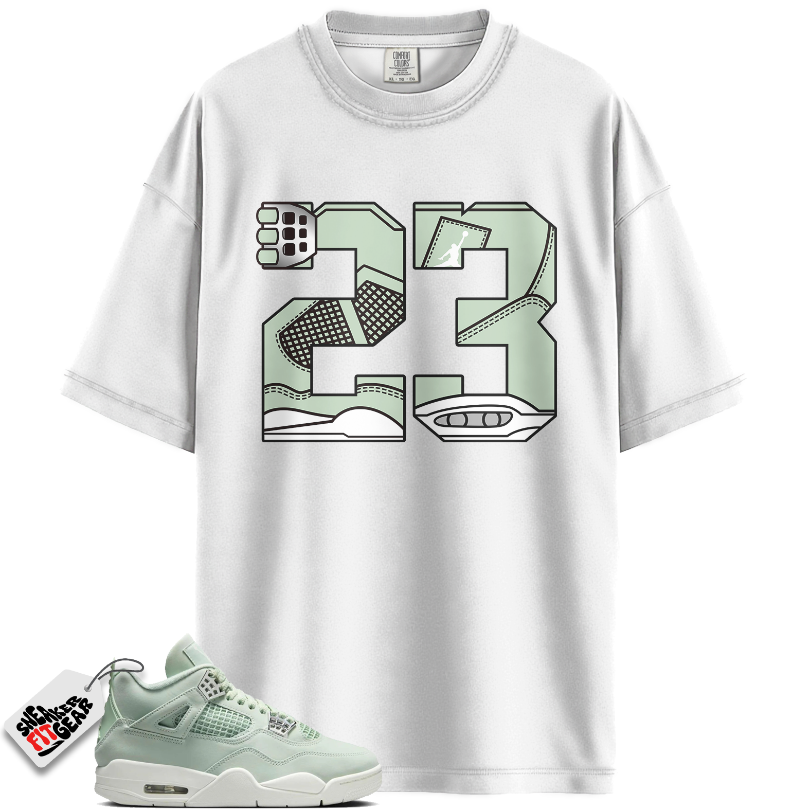 Women's Jordan 4 Retro Seafoam Sail Match Shirts, 23 Sneaker Shirts To Match Women's Jordan 4 Retro Seafoam Sail