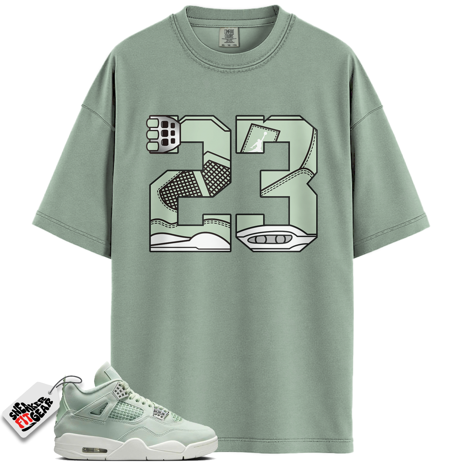Women's Jordan 4 Retro Seafoam Sail Match Shirts, 23 Sneaker Shirts To Match Women's Jordan 4 Retro Seafoam Sail Main image