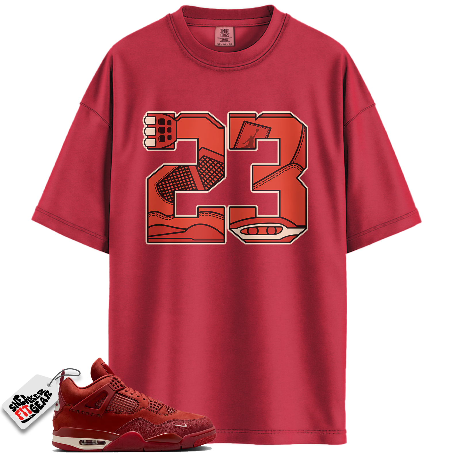 Jordan 4 Retro OG SP Nigel Sylvester Brick by Brick Match Shirts, 23 Unisex Crew Neck T-Shirt To Match Jordan 4 Retro OG SP Nigel Sylvester Brick by Brick