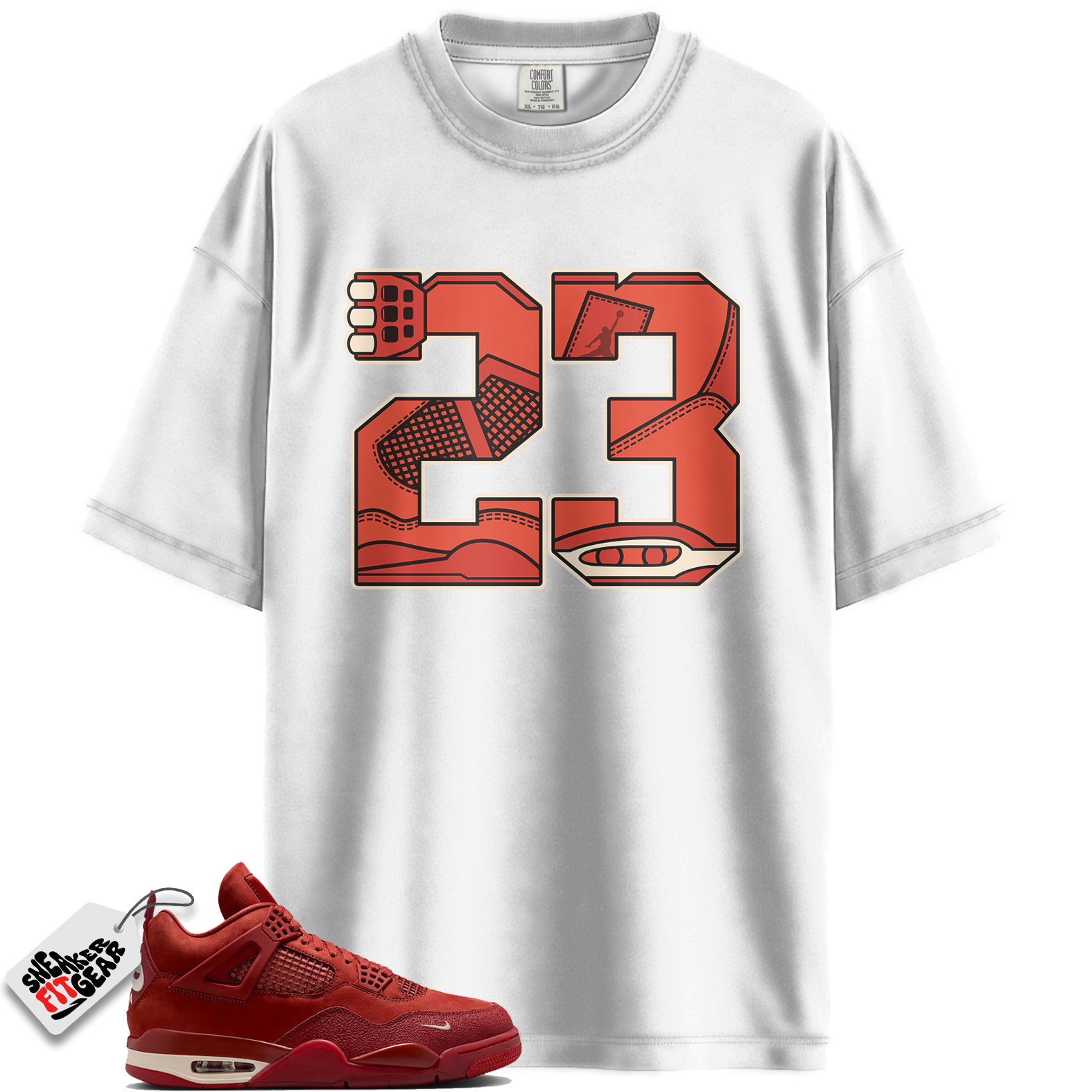 Jordan 4 Retro OG SP Nigel Sylvester Brick by Brick Match Shirts, 23 Unisex Crew Neck T-Shirt To Match Jordan 4 Retro OG SP Nigel Sylvester Brick by Brick Main image