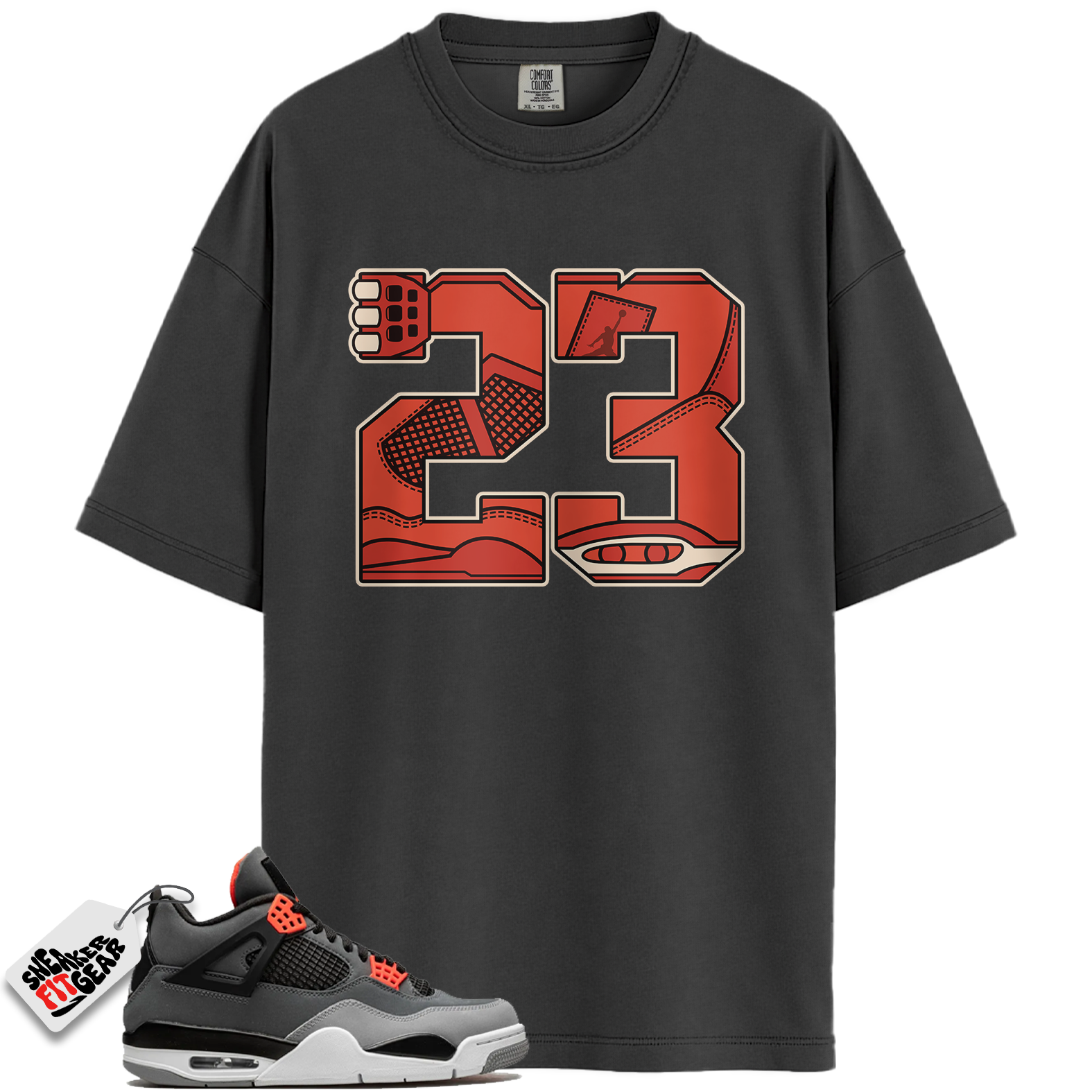 Jordan 4 Retro Infrared Match Shirts, 23 Unisex Crew Neck T-Shirt To Match Jordan 4 Retro Infrared
