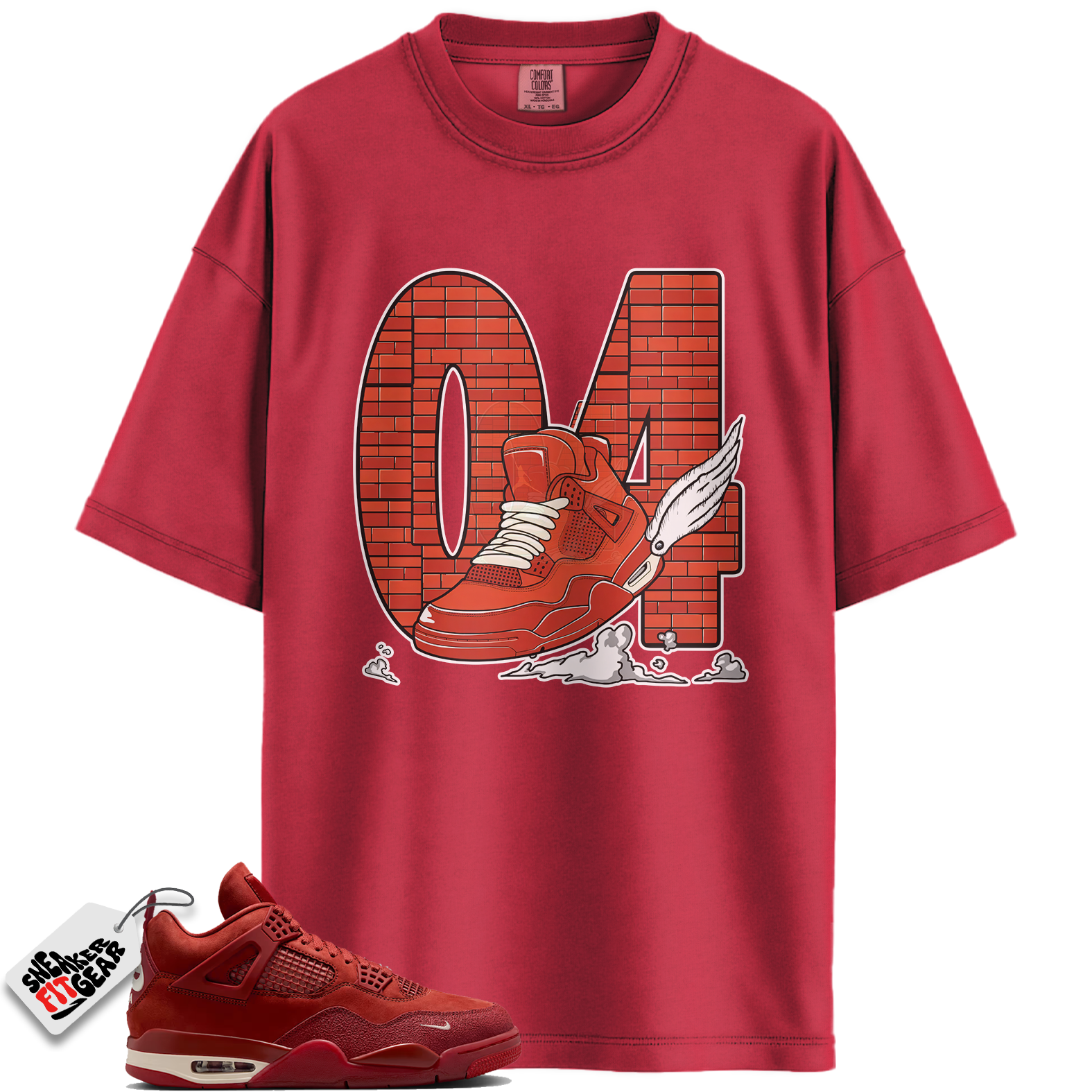 Jordan 4 Retro OG SP Nigel Sylvester Brick by Brick Match Shirts, Fly To The Clouds Unisex Crew Neck T-Shirt To Match Jordan 4 Retro OG SP Nigel Sylvester Brick by Brick