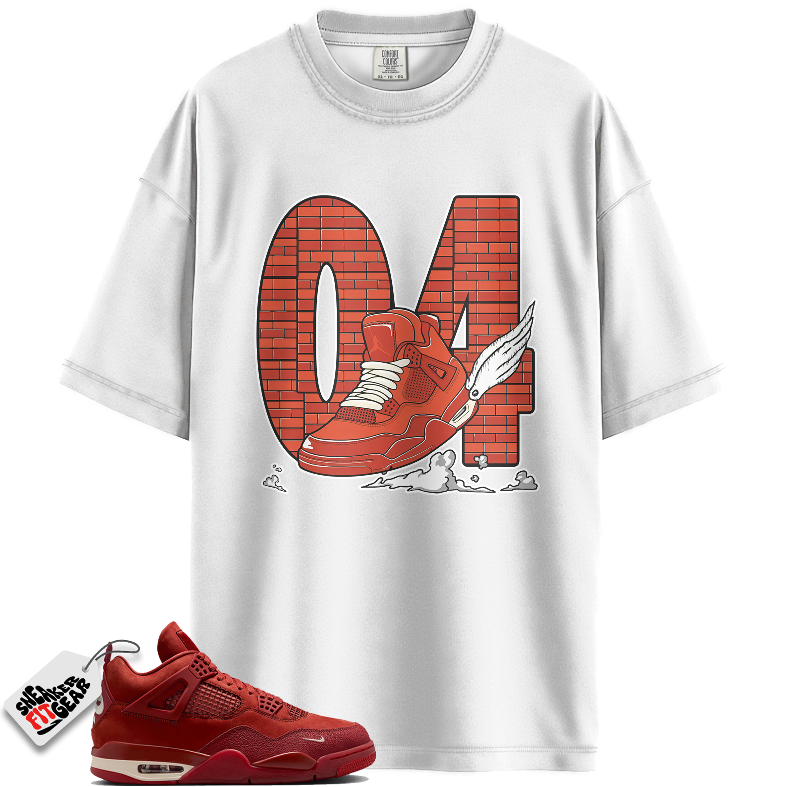 Jordan 4 Retro OG SP Nigel Sylvester Brick by Brick Match Shirts, Fly To The Clouds Unisex Crew Neck T-Shirt To Match Jordan 4 Retro OG SP Nigel Sylvester Brick by Brick