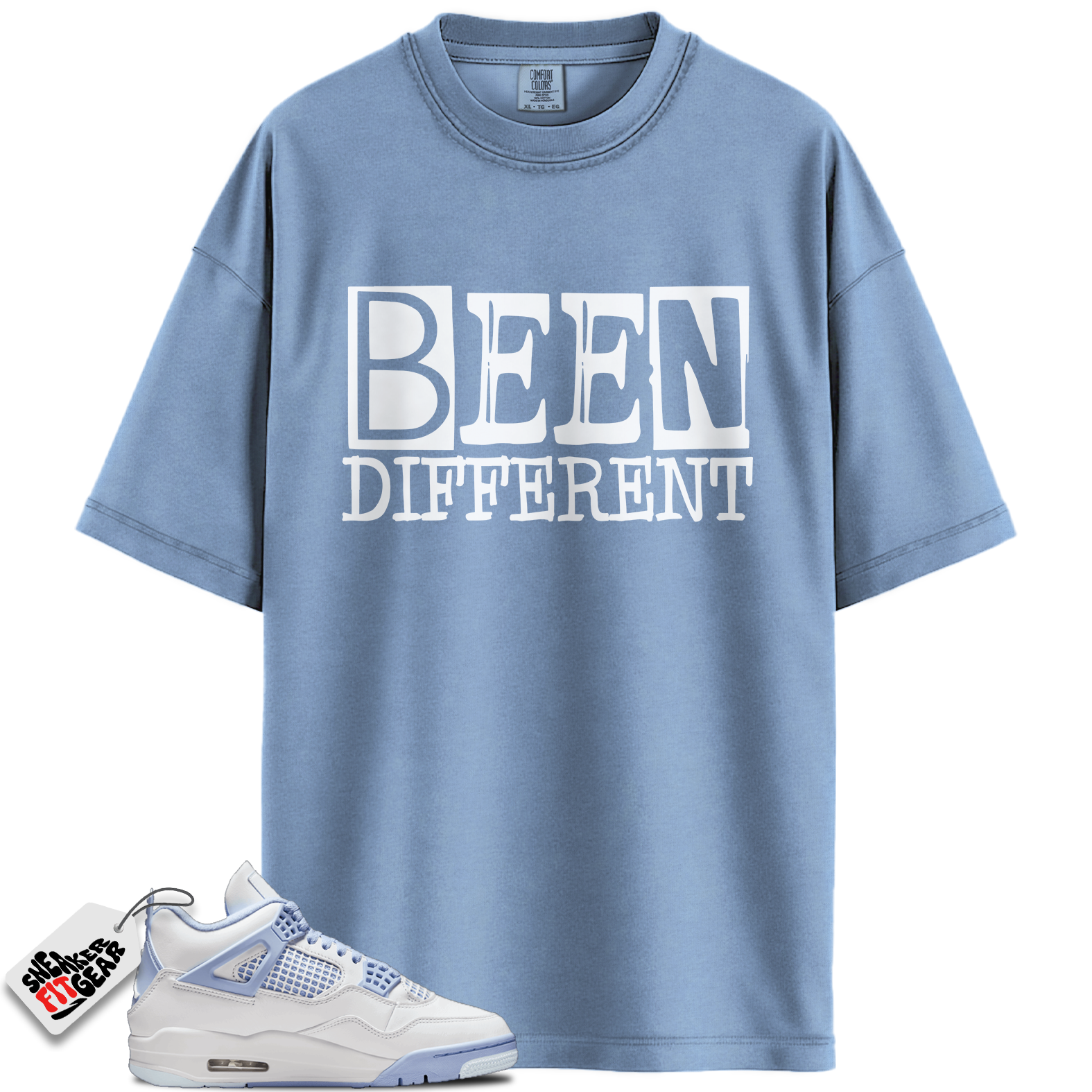 Women's Jordan 4 Retro Forget Me Not Match Shirts, BEEN To Match Women's Jordan 4 Retro Forget Me Not
