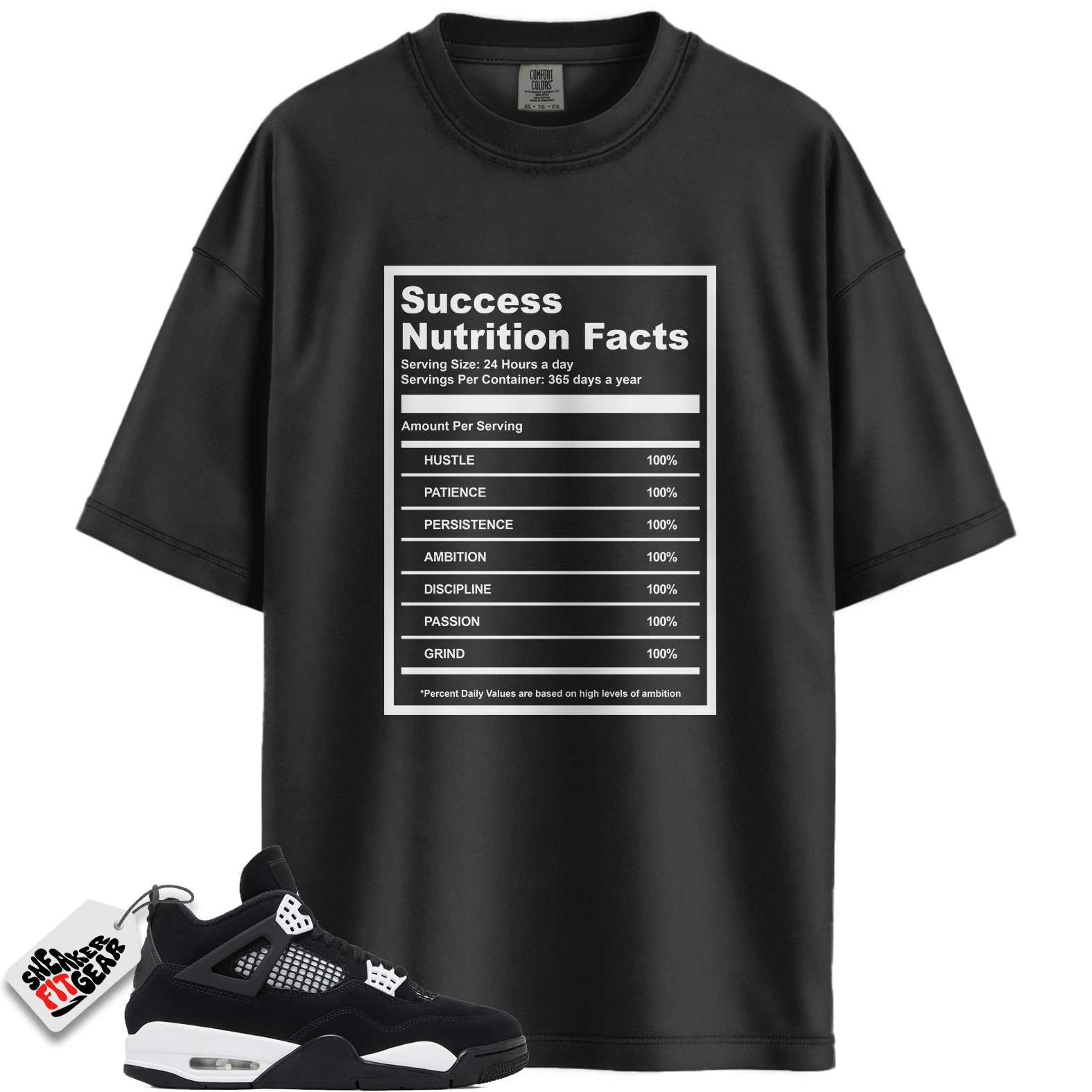 Jordan 4 Retro White Thunder Match Shirts, Success Nutrition Facts Sneaker Shirts To Match Jordan 4 Retro White Thunder