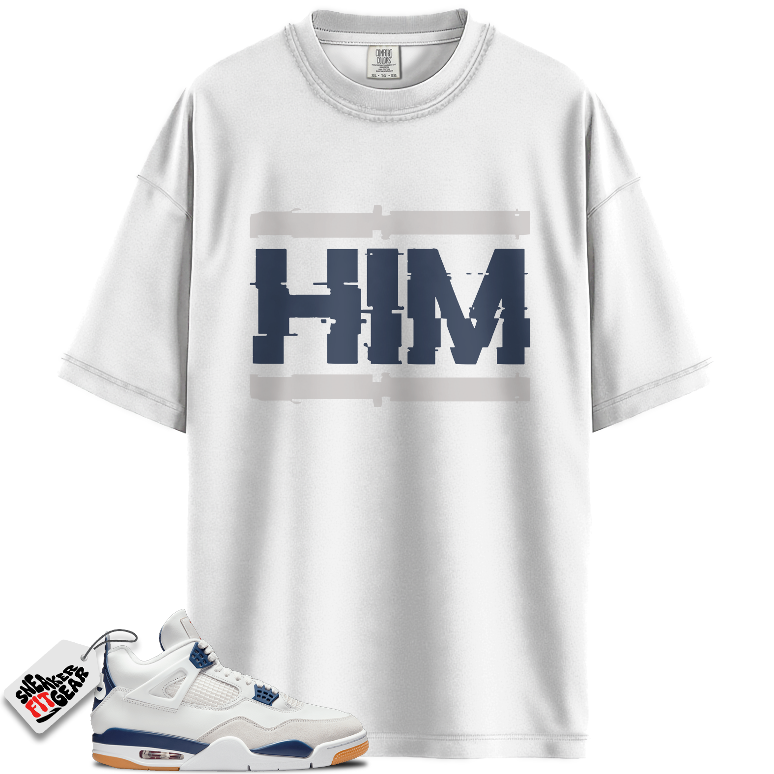 Jordan 4 Retro SB Navy Match Shirts, HIM To Match Jordan 4 Retro SB Navy