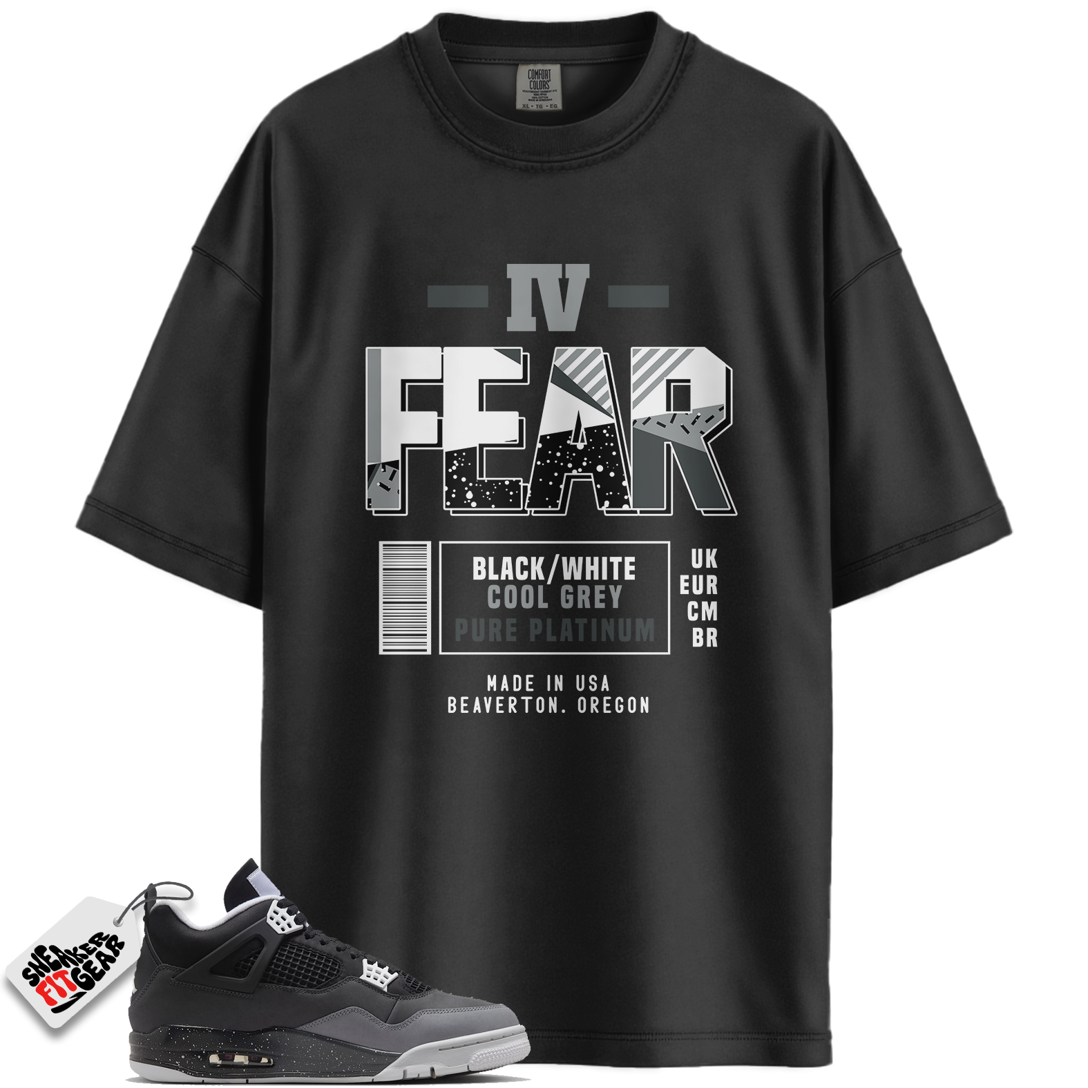 Jordan 4 Retro Fear (2024) Match Shirts, Sneaker Label Shirt To Match Jordan 4 Retro Fear (2024) Main image