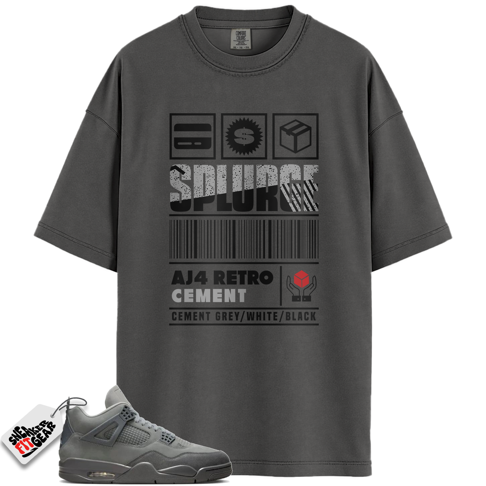 Jordan 4 Retro SE Paris Olympics Wet Cement Match Shirts, Splurge Sneaker Shirt To Match Jordan 4 Retro SE Paris Olympics Wet Cement Main image