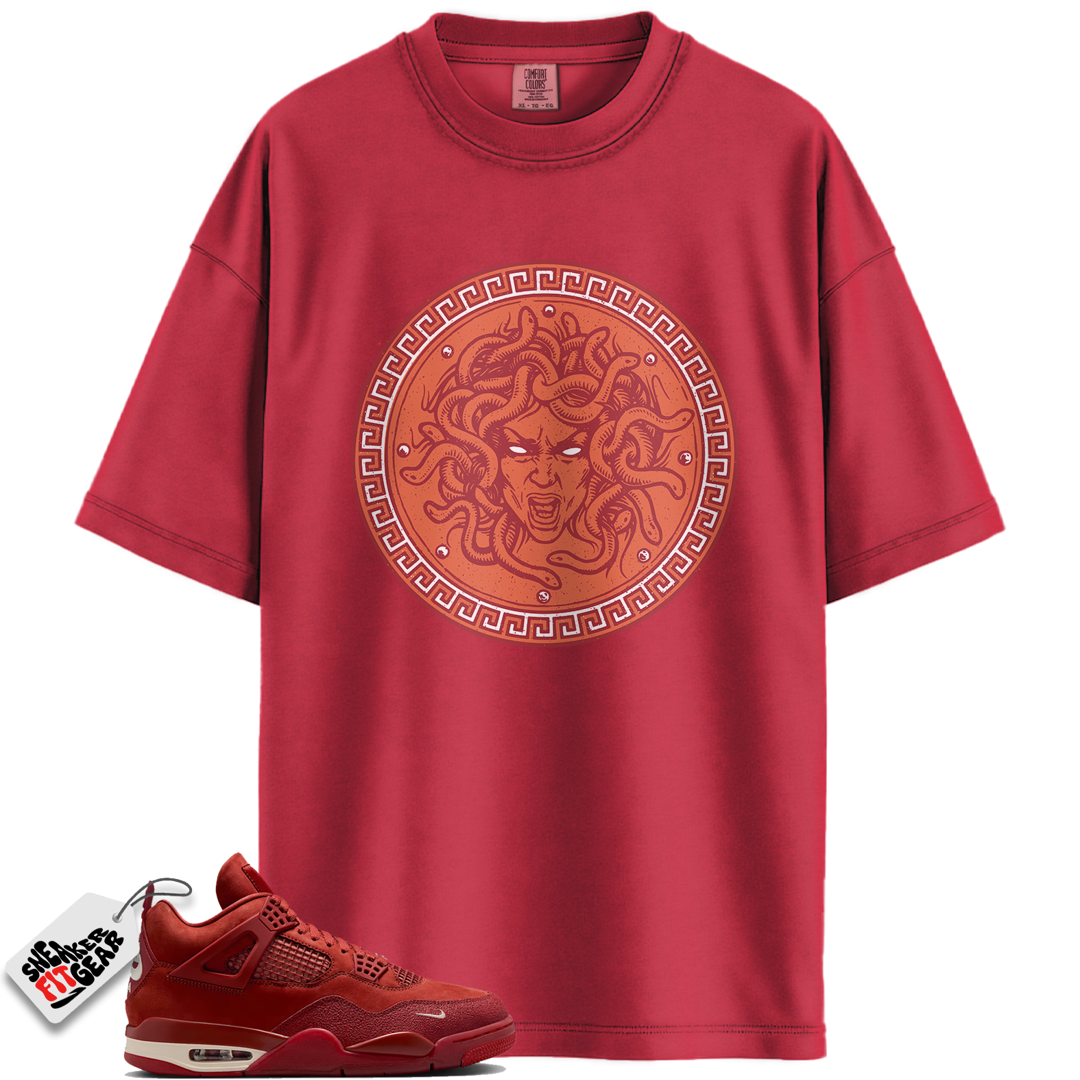 Jordan 4 Retro OG SP Nigel Sylvester Brick by Brick Match Shirts, Medusa T-Shirt To Match Jordan 4 Retro OG SP Nigel Sylvester Brick by Brick