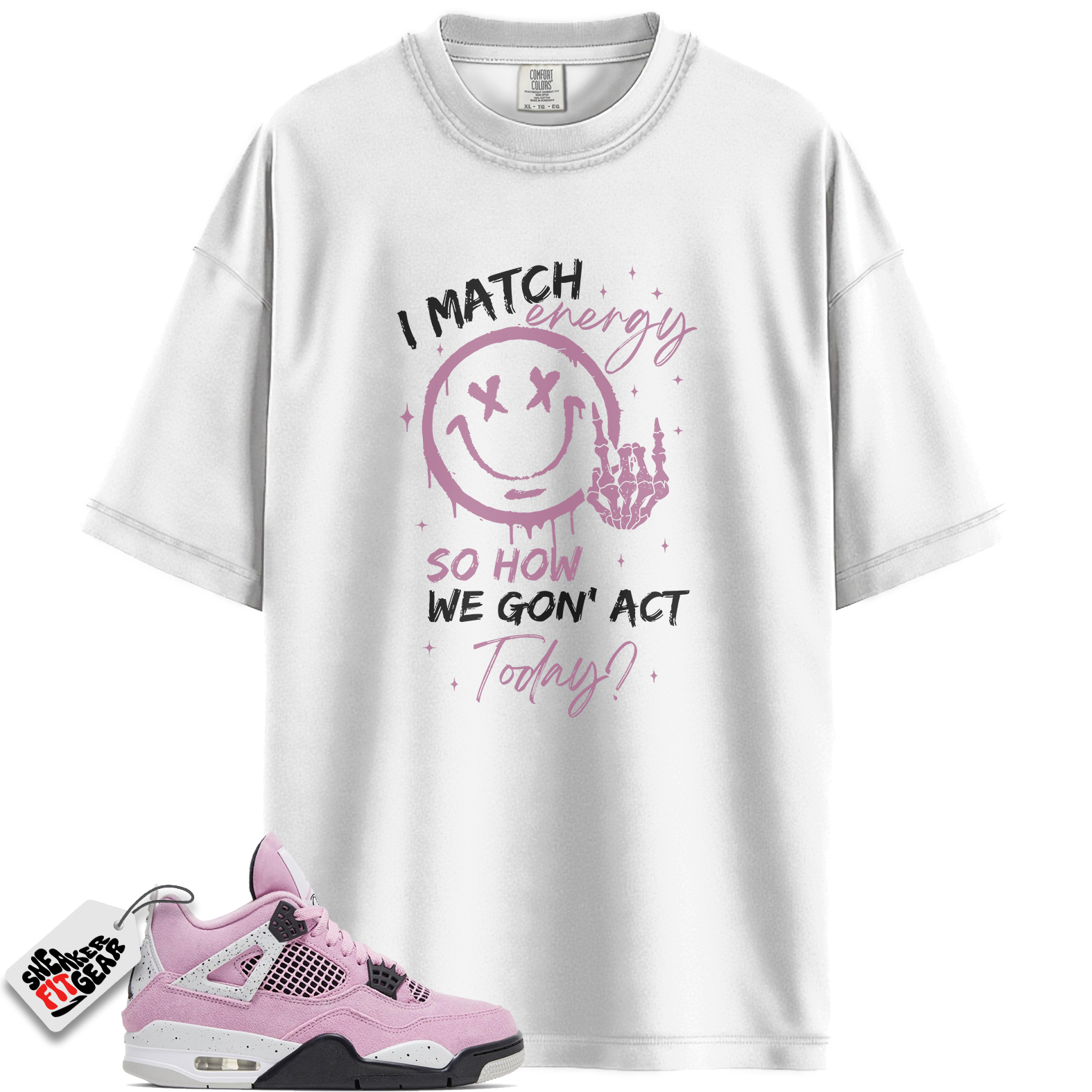 Women's Jordan 4 Retro Orchid Match Shirts, Energy To Match Women's Jordan 4 Retro Orchid Main image