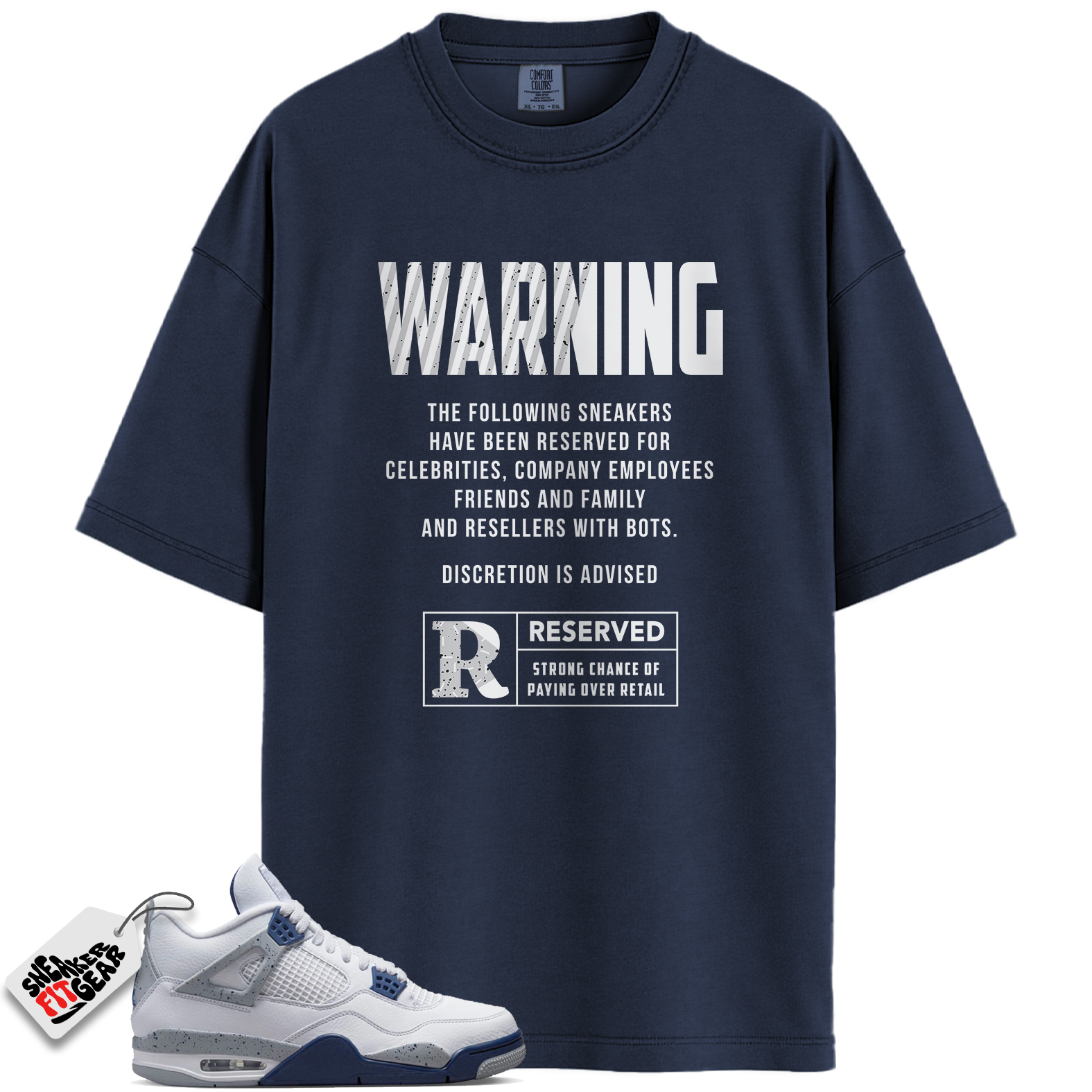 Jordan 4 Retro Midnight Navy Match Shirts, Reserved Midnight Navy Shirt To Match Jordan 4 Retro Midnight Navy