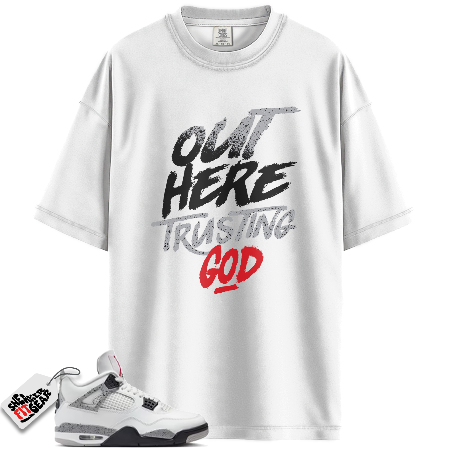 Jordan 4 Retro White Cement (2025) Match Shirts, TG To Match Jordan 4 Retro White Cement (2025) Main image