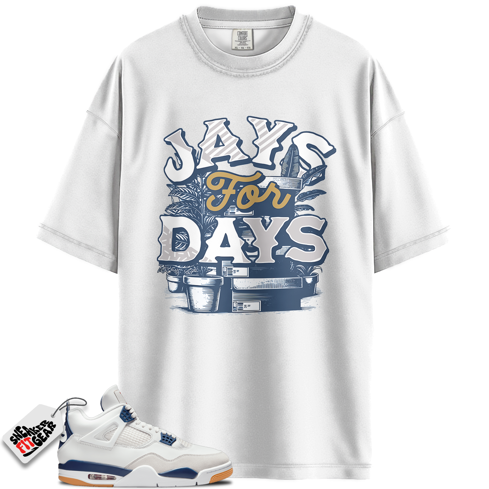 Jordan 4 Retro SB Navy Match Shirts, Stacked Sneaker Shirt To Match Jordan 4 Retro SB Navy