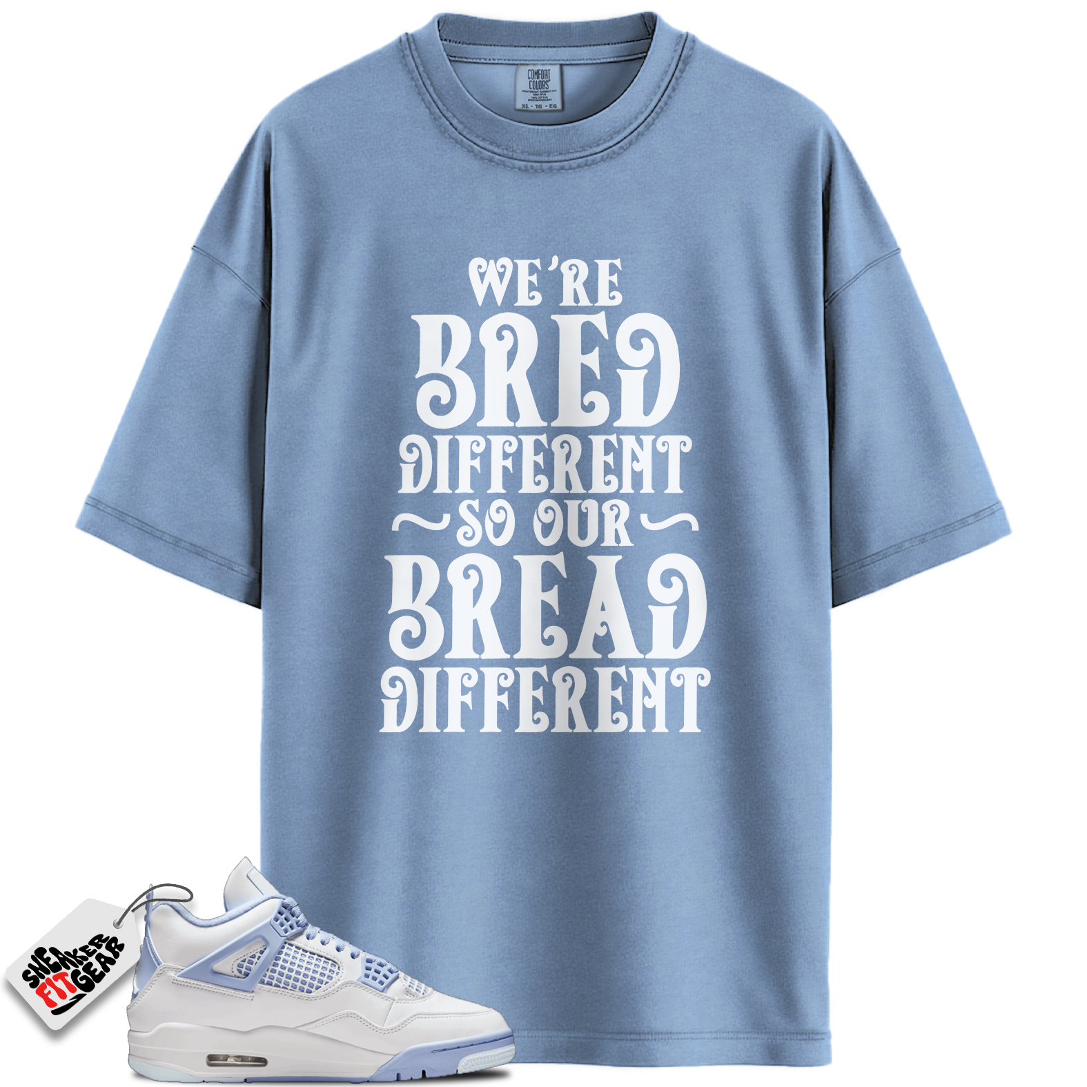 Women's Jordan 4 Retro Forget Me Not Match Shirts, BREAD To Match Women's Jordan 4 Retro Forget Me Not