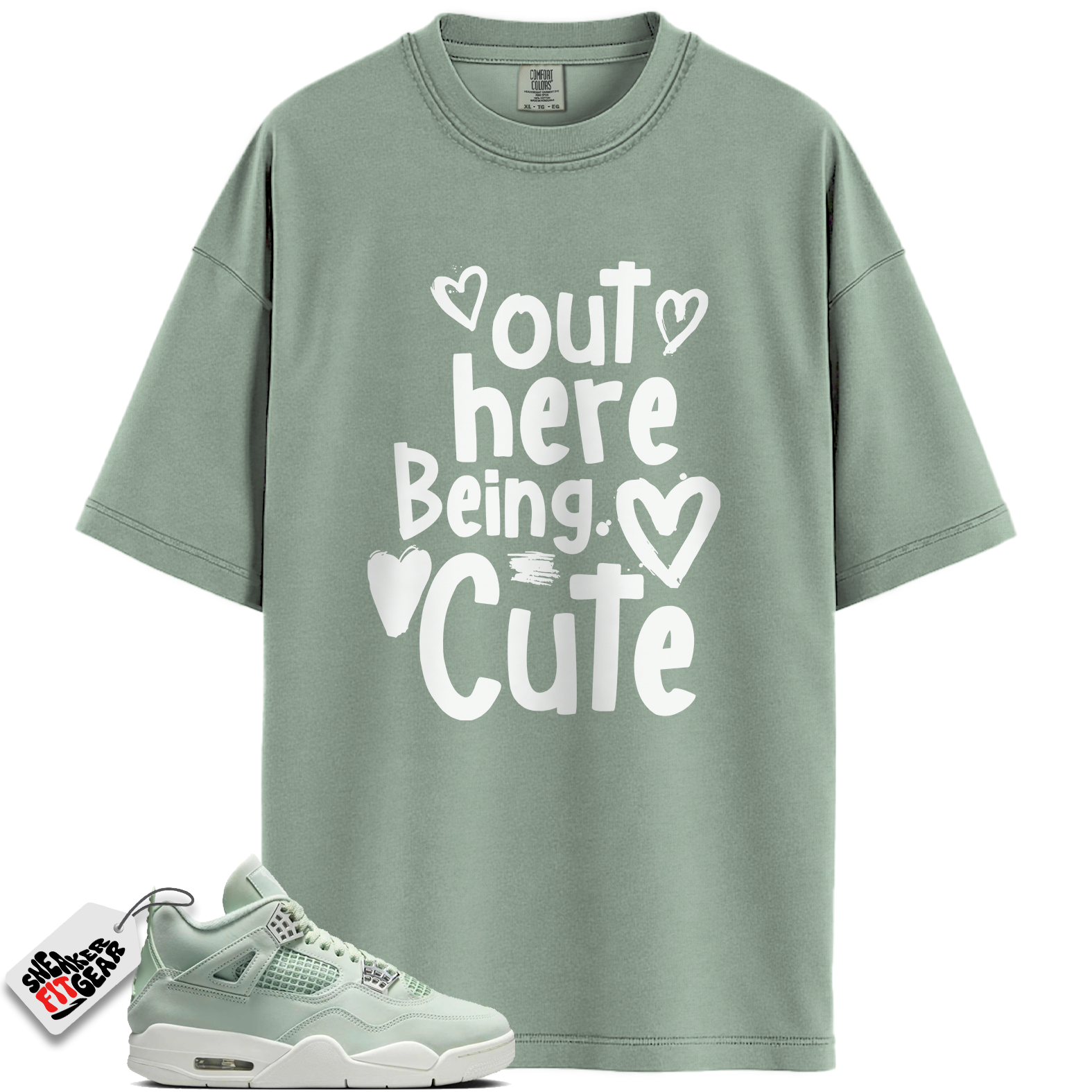 Women's Jordan 4 Retro Seafoam Sail Match Shirts, C2 To Match Women's Jordan 4 Retro Seafoam Sail