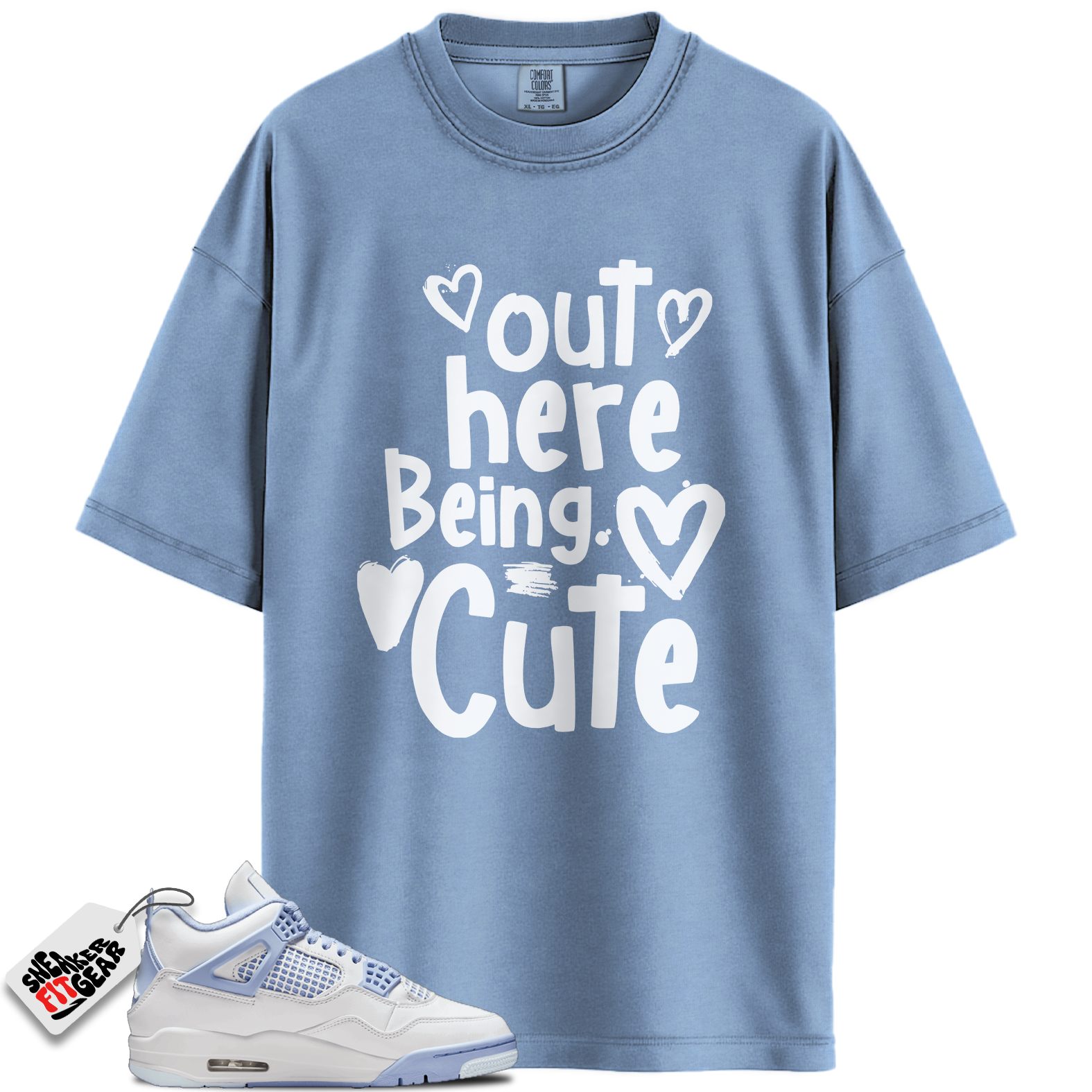 Women's Jordan 4 Retro Forget Me Not Match Shirts, C2 To Match Women's Jordan 4 Retro Forget Me Not