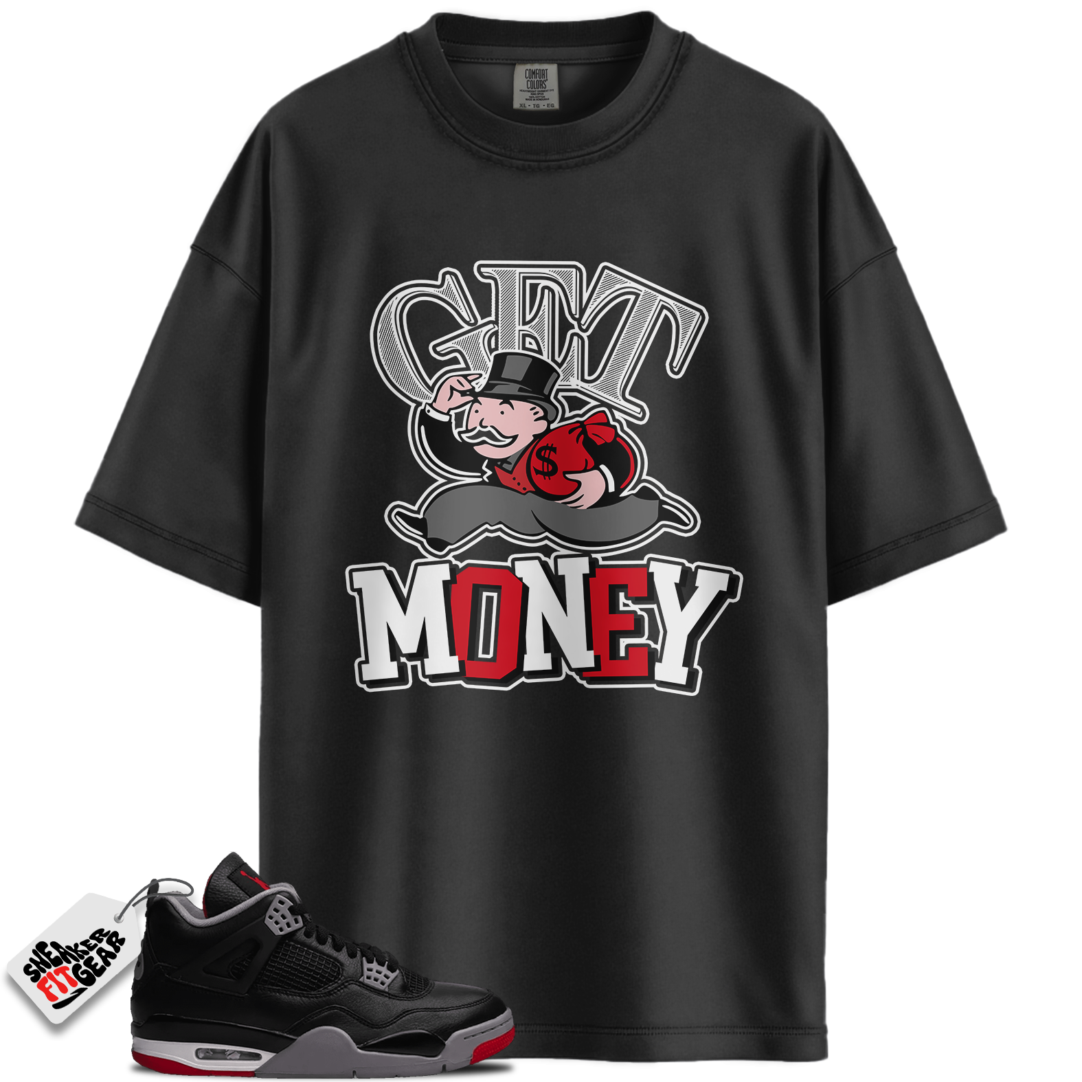 Jordan 4 Retro Bred Reimagined Match Shirts, Get Money To Match Jordan 4 Retro Bred Reimagined Main image
