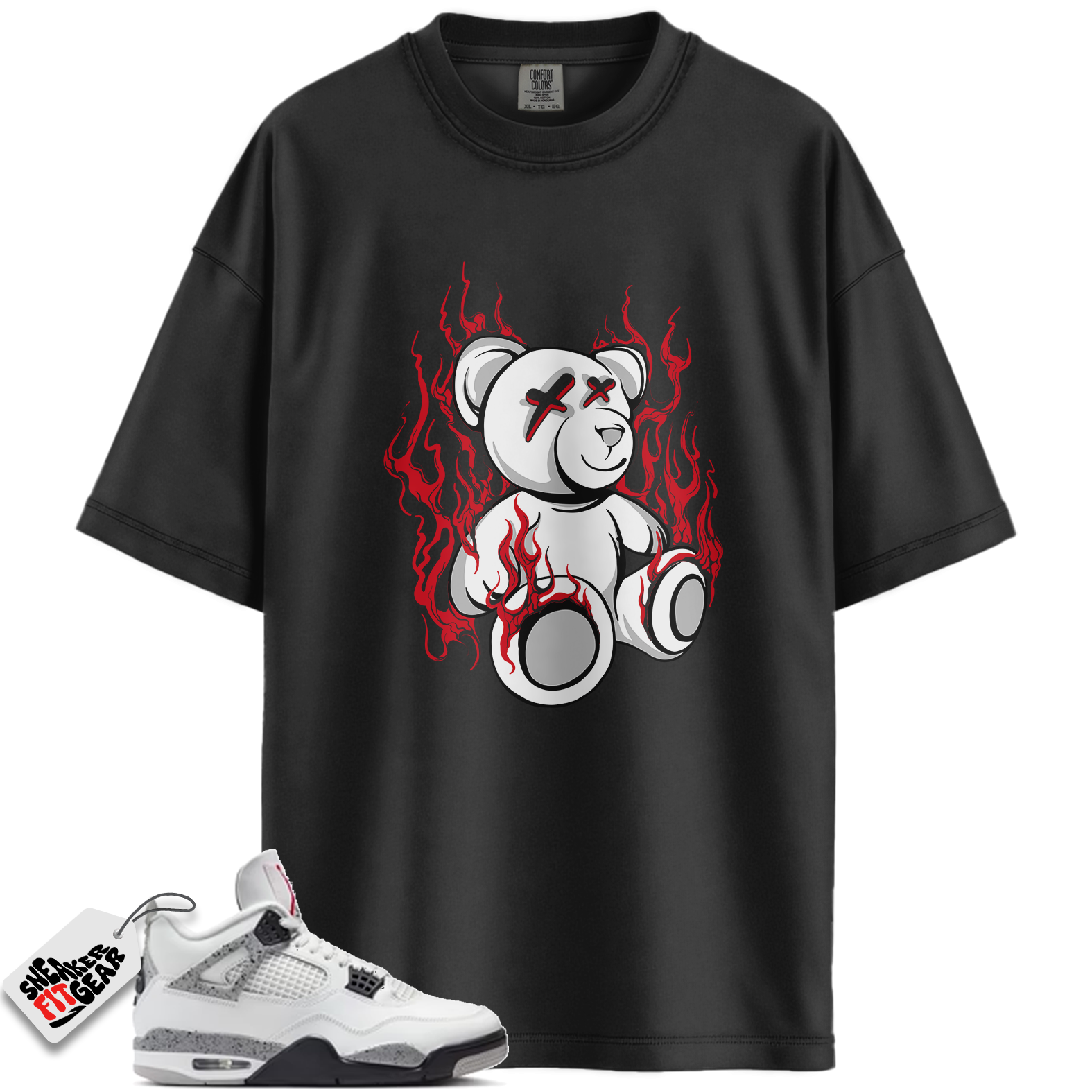 Jordan 4 Retro White Cement (2025) Match Shirts, Bear To Match Jordan 4 Retro White Cement (2025) Main image