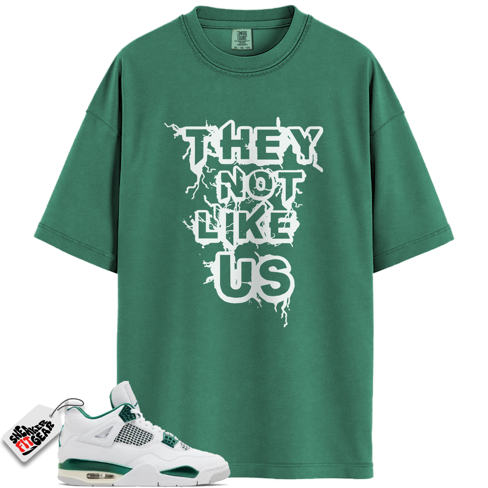 Jordan 4 Retro Oxidized Green Match Shirts, They Not Like Us Sneaker Shirts To Match Jordan 4 Retro Oxidized Green Main image