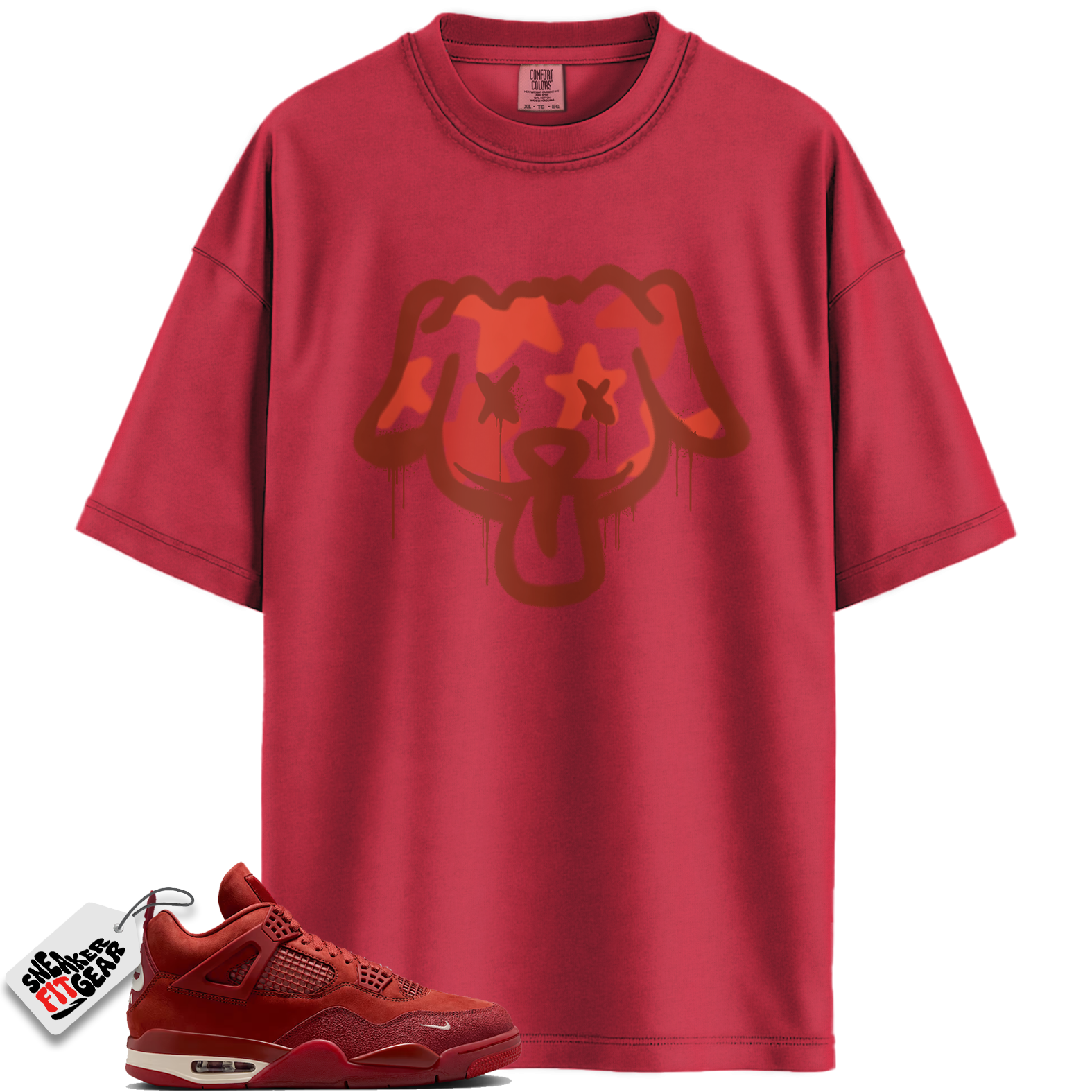 Jordan 4 Retro OG SP Nigel Sylvester Brick by Brick Match Shirts, Graffiti Dog Unisex Graphic Shirts To Match Jordan 4 Retro OG SP Nigel Sylvester Brick by Brick