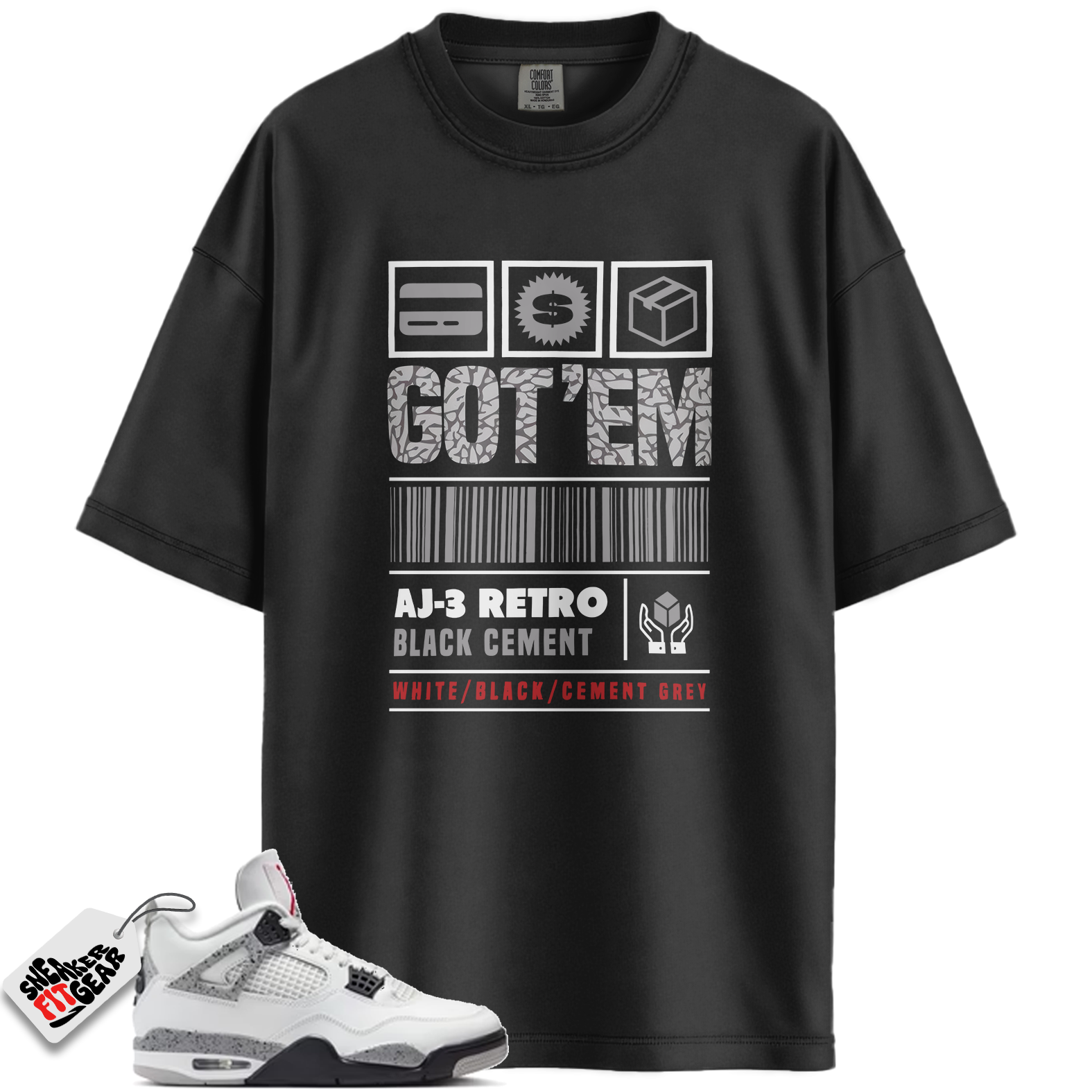 Jordan 4 Retro White Cement (2025) Match Shirts, GOT'EM To Match Jordan 4 Retro White Cement (2025)
