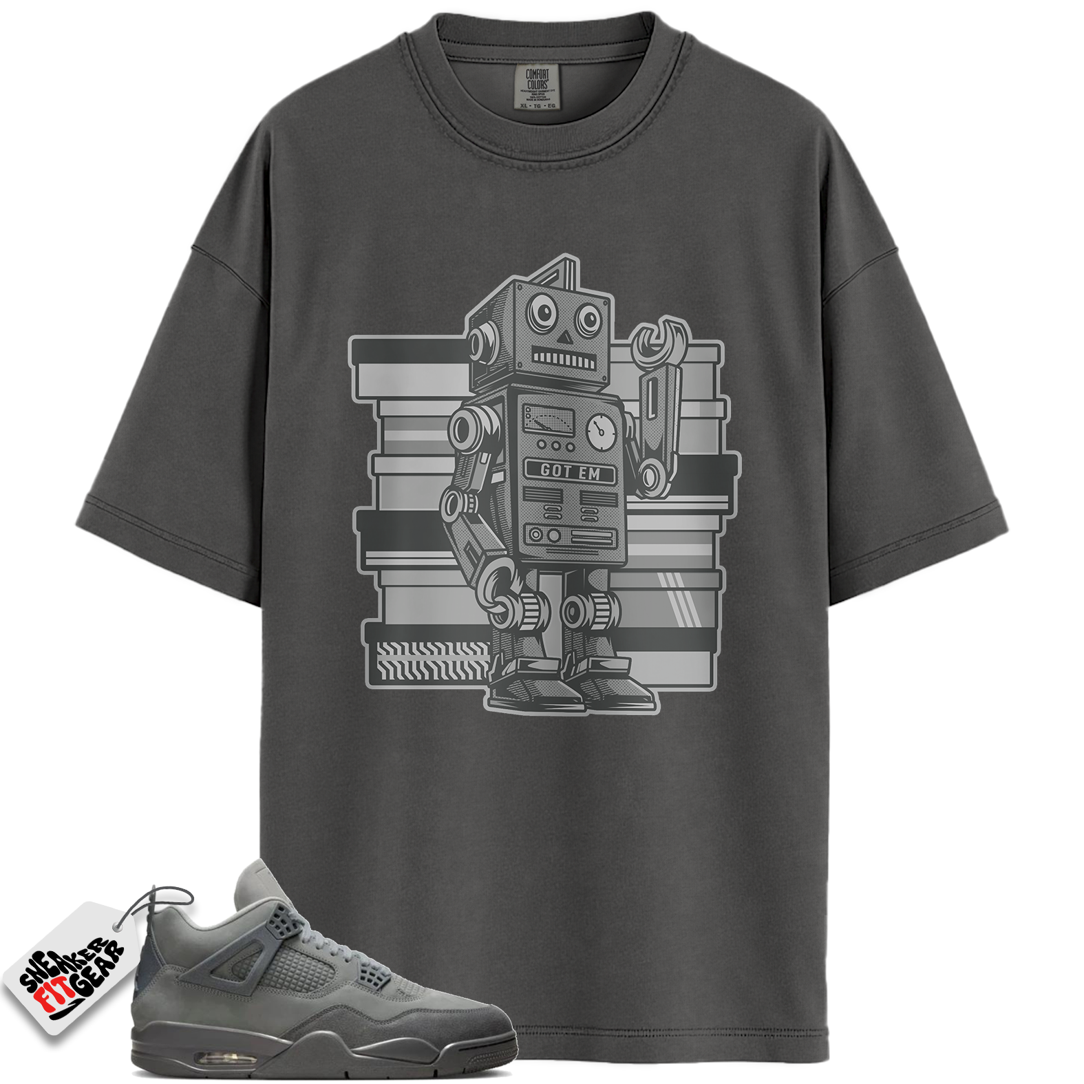Jordan 4 Retro SE Paris Olympics Wet Cement Match Shirts, Sneaker Bot Shirt To Match Jordan 4 Retro SE Paris Olympics Wet Cement