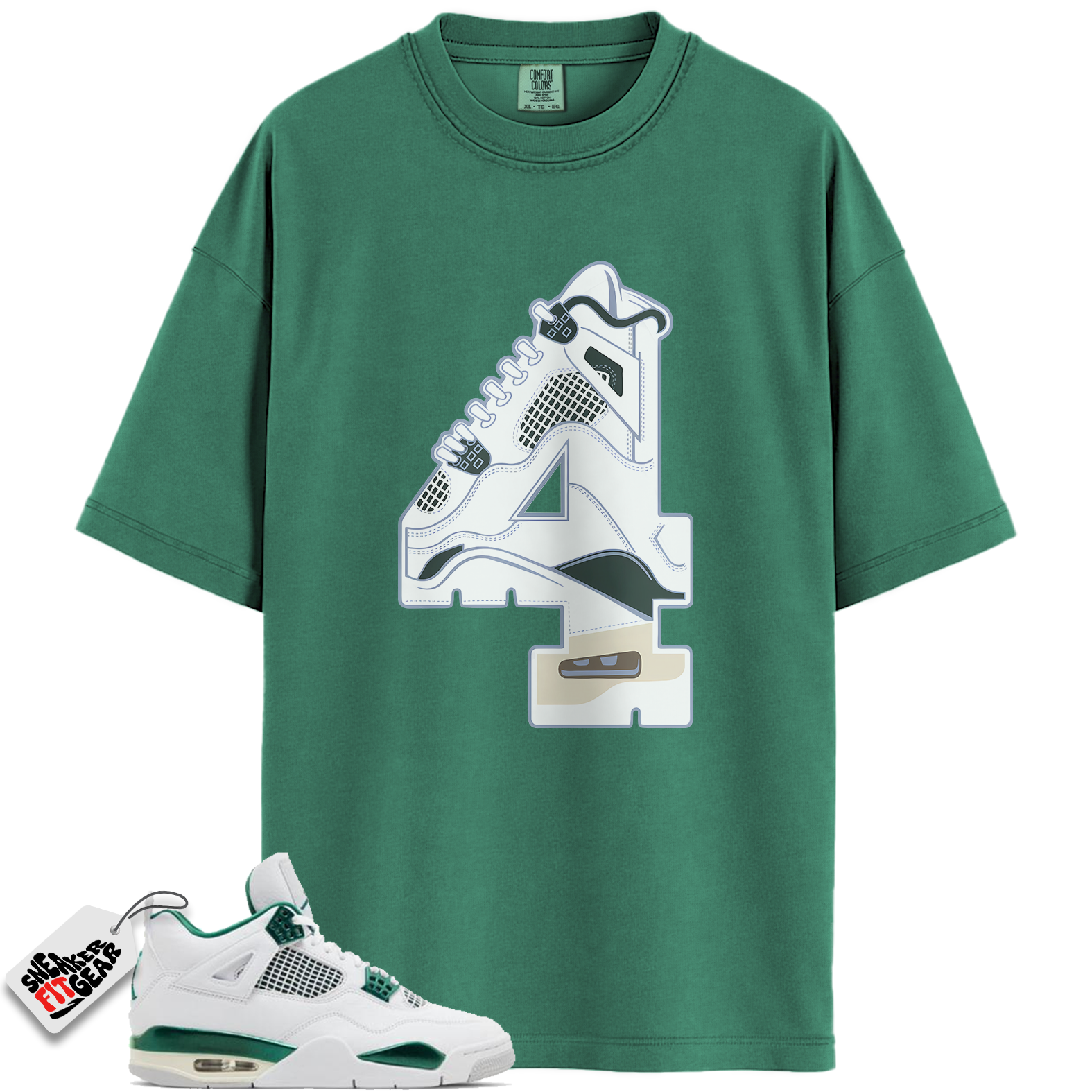 Jordan 4 Retro Oxidized Green Match Shirts, Number 4 Shirt To Match Jordan 4 Retro Oxidized Green