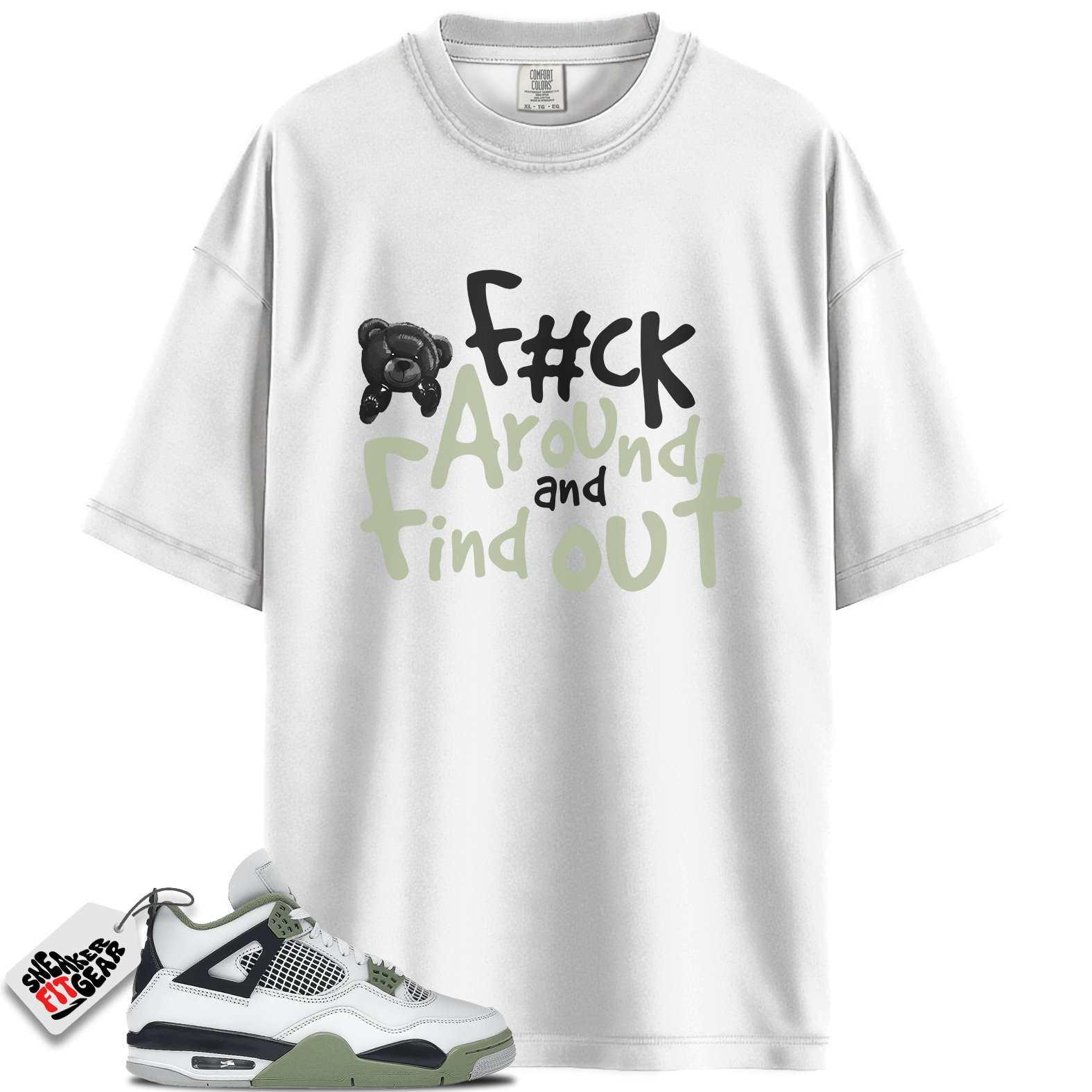 Women's Jordan 4 Retro Seafoam Match Shirts, F#ck Around To Match Women's Jordan 4 Retro Seafoam Main image
