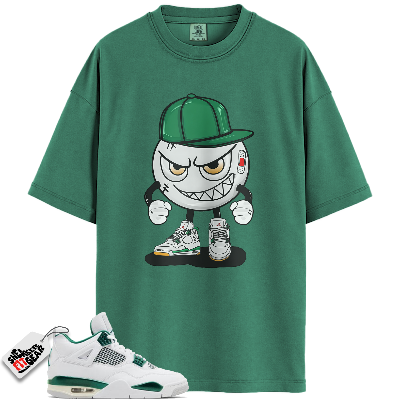 Jordan 4 Retro Oxidized Green Match Shirts, Mischief Sneaker T-Shirt To Match Jordan 4 Retro Oxidized Green