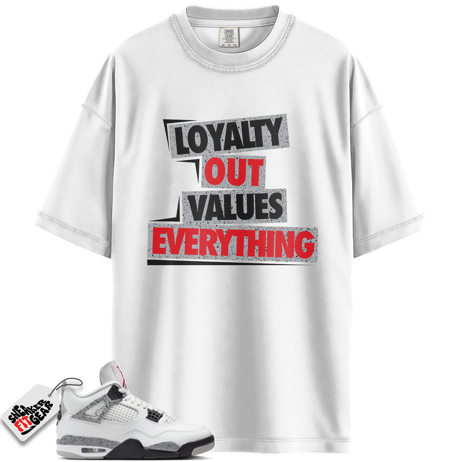 Jordan 4 Retro White Cement (2025) Match Shirts, LOVE To Match Jordan 4 Retro White Cement (2025) Main image